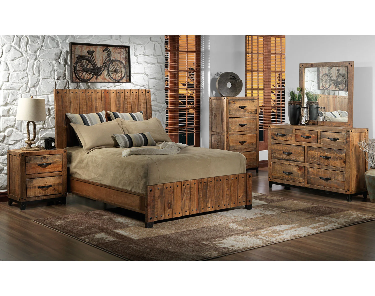 Maya Night Table - Rustic Pine - Image 2