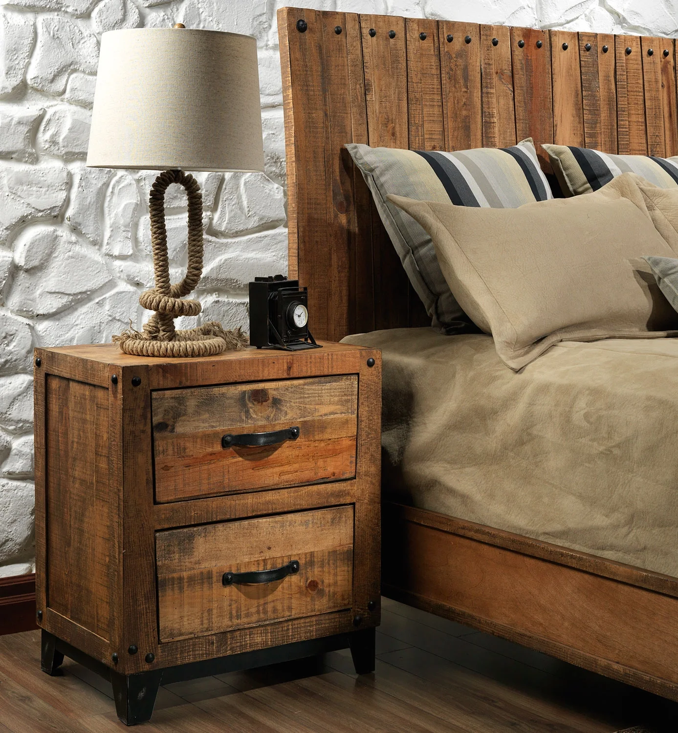 Maya Night Table - Rustic Pine - Image 3