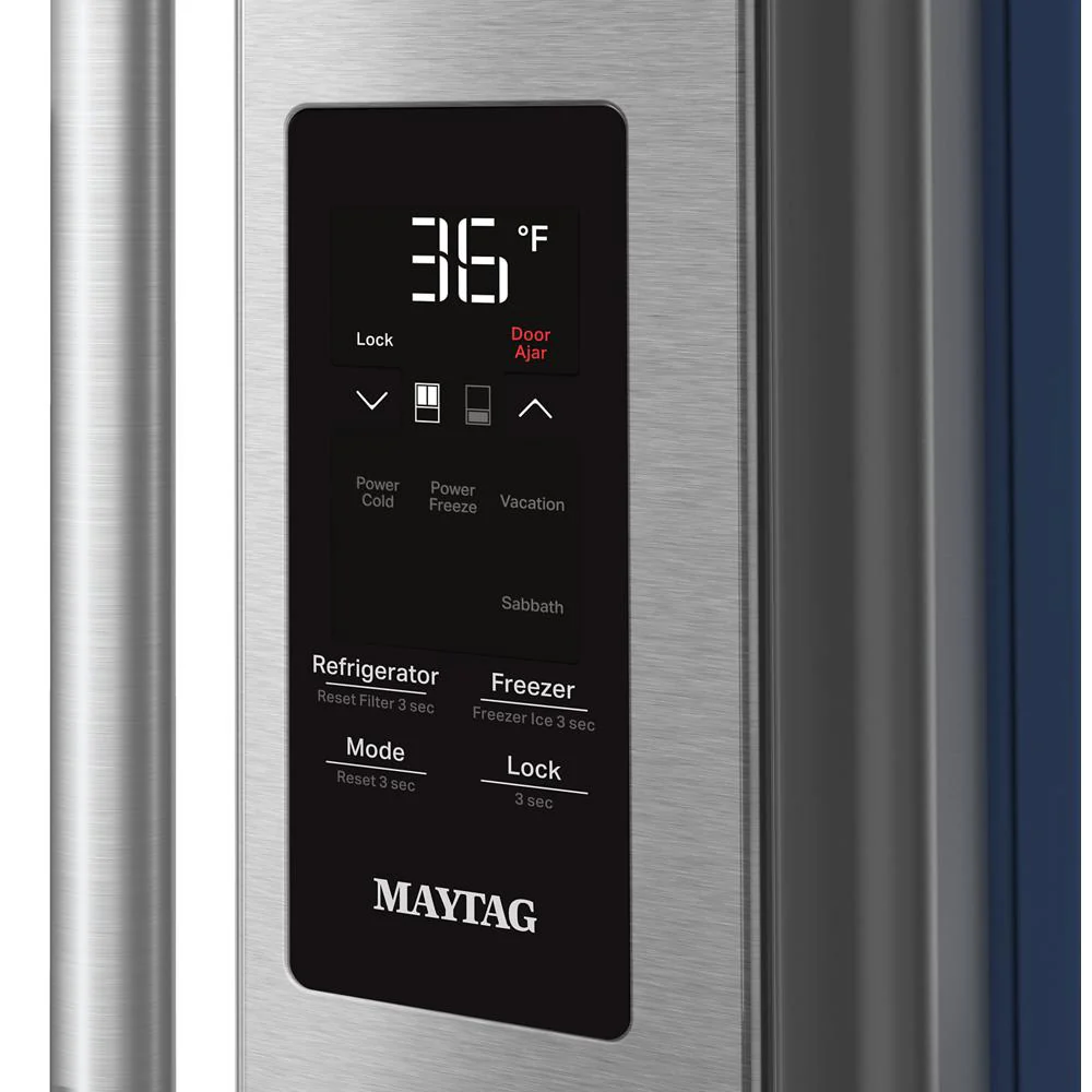 Maytag 36" 31.0 Cu. Ft. Fingerprint-Resistant Stainless Steel French Door Bottom Mount Refrigerator with Ice and Water – MRFF4336TZ - Image 6