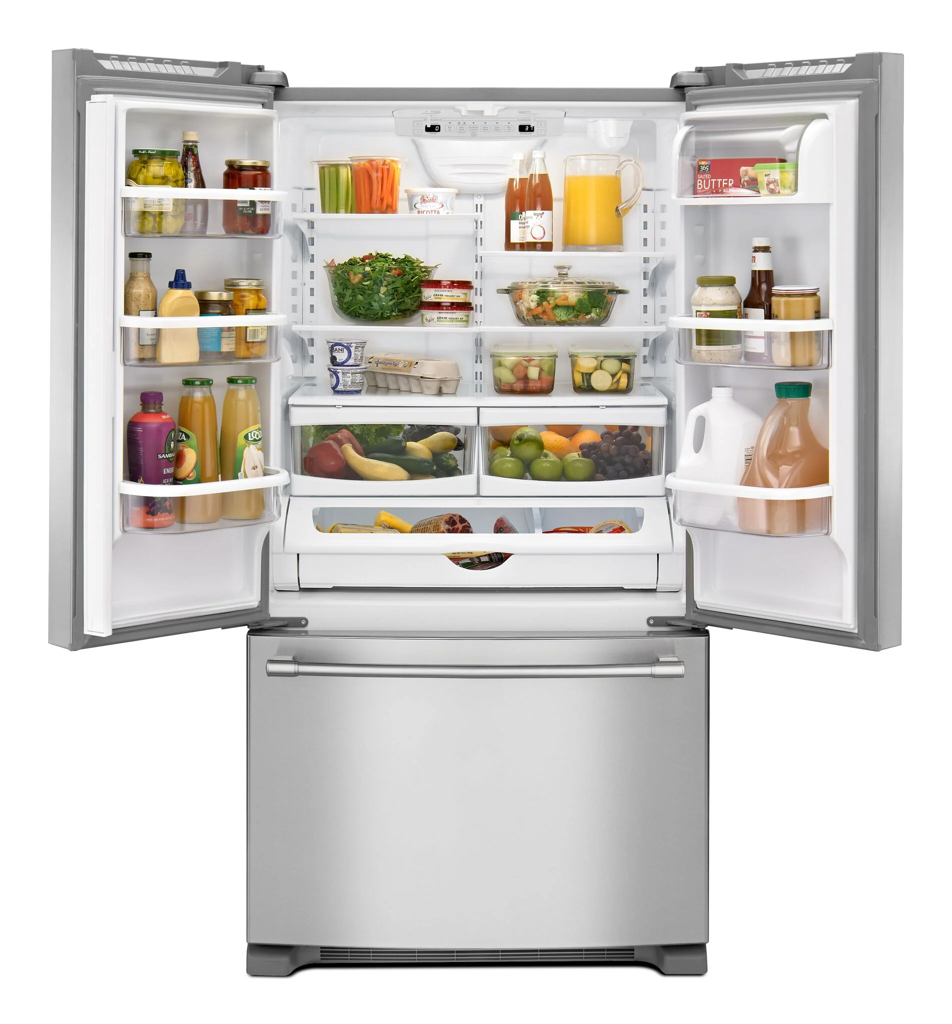 Maytag 32.63" 22.1 Cu. Ft. Fingerprint Resistant Stainless Steel French Door Refrigerator - MRFF5033PZ - Image 3