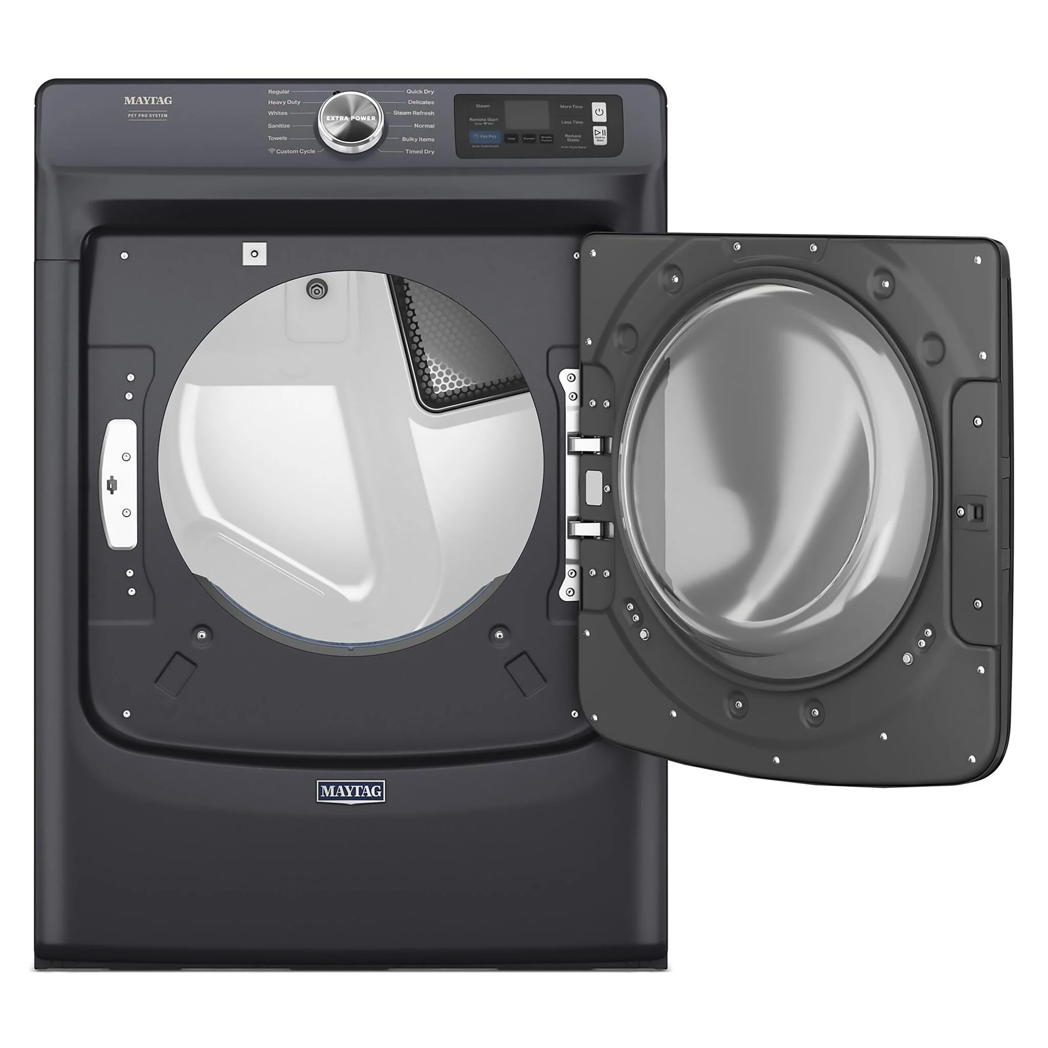 Maytag Midnight Steel Electric Dryer with Pet Pro (7.4 Cu.Ft.) - YMED7020RF - Image 2