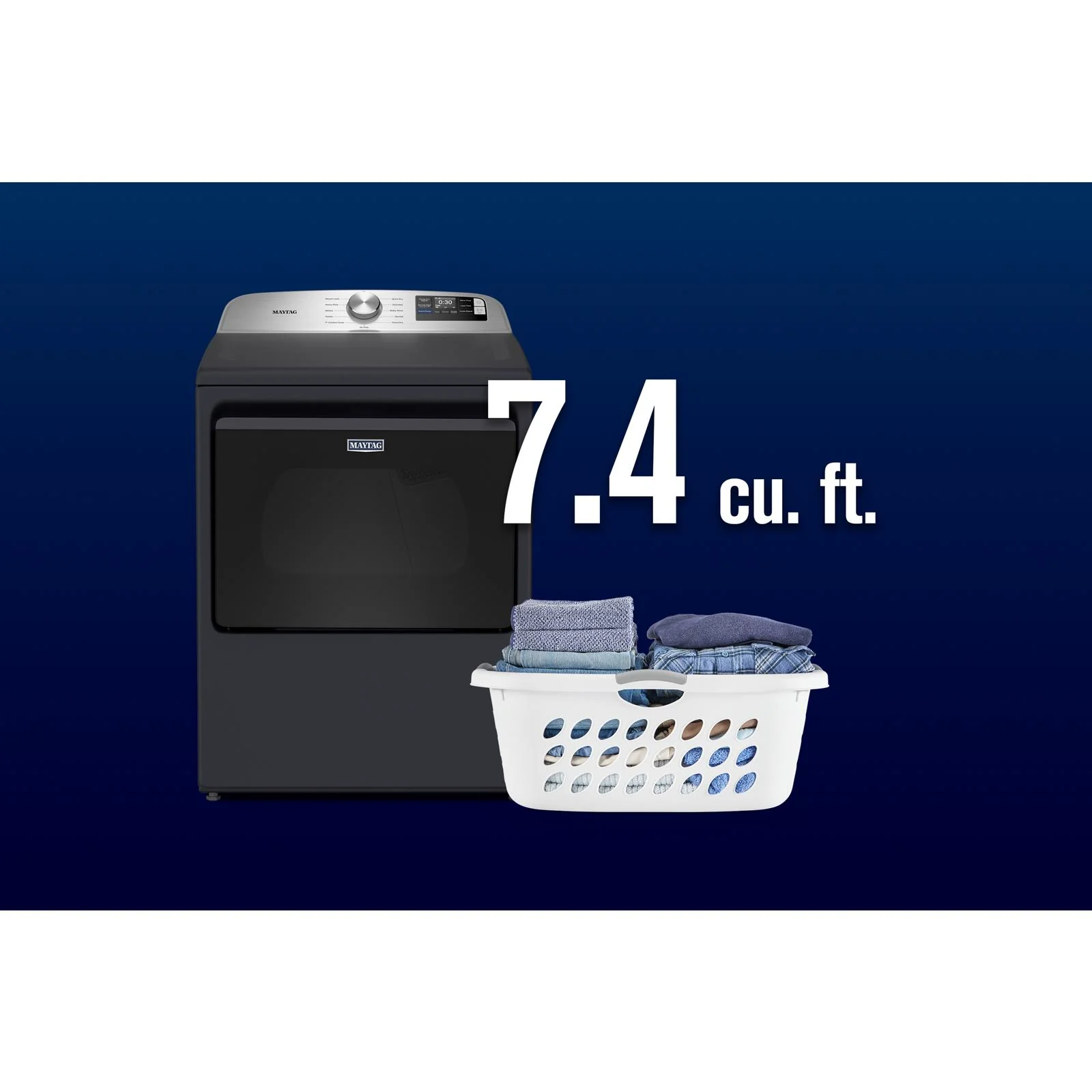 Maytag Midnight Steel Smart Electric Dryer (7.4 Cu. Ft.) with Extra Power - YMED6205RF - Image 8