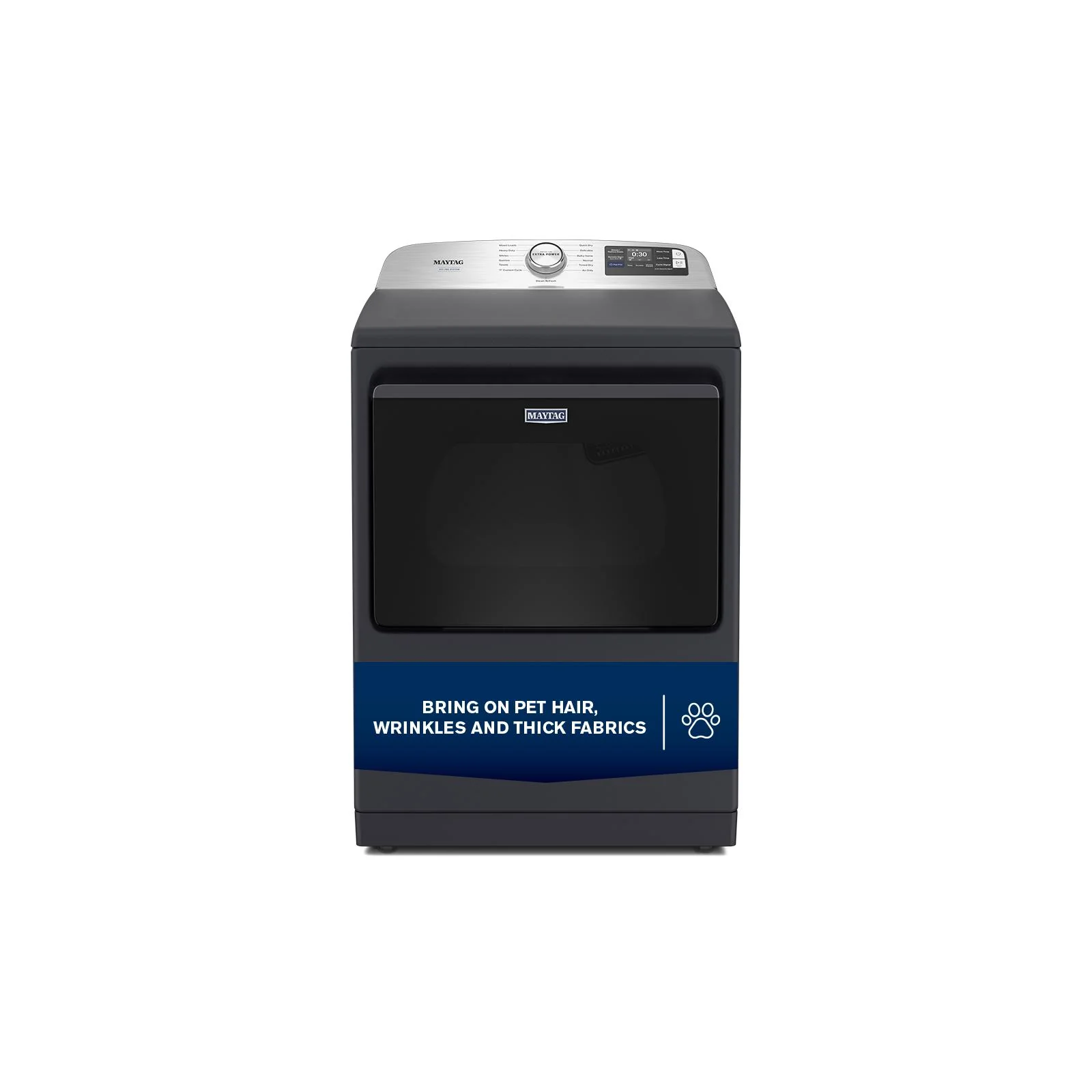 Maytag Midnight Steel Smart Steam Electric Dryer (7.4 Cu. Ft.) with Pet Pro System - YMED7205RF - Image 10