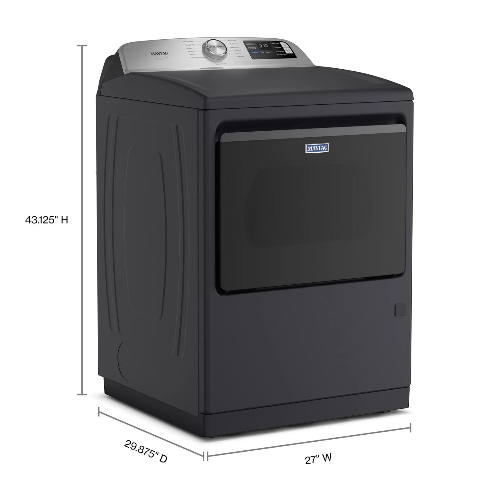 Maytag Midnight Steel Smart Steam Electric Dryer (7.4 Cu. Ft.) with Pet Pro System - YMED7205RF - Image 7