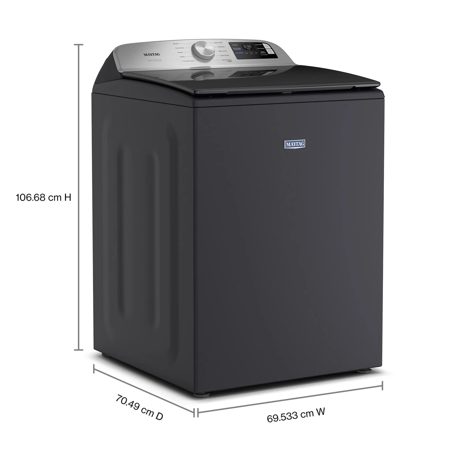 Maytag Midnight Steel Top-Load Washer (6 cu.ft.) - MTW6205RF - Image 3