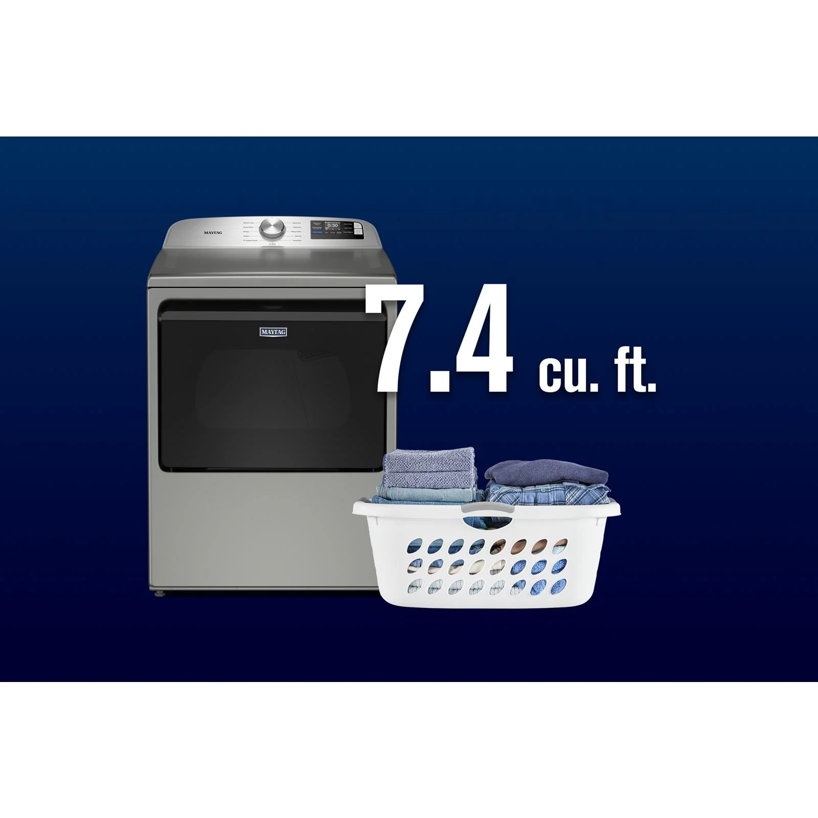 Maytag Radiant Silver Smart Electric Dryer (7.4 Cu. Ft.) with Extra Power - YMED6205RR - Image 8