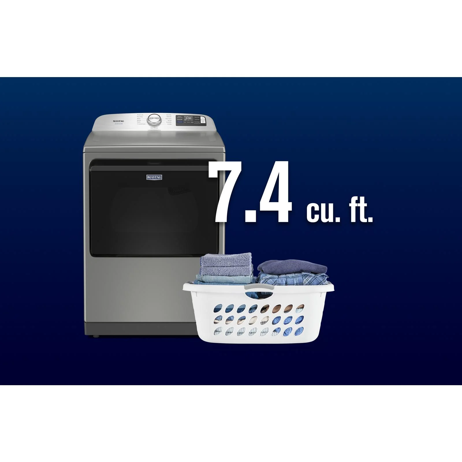 Maytag Radiant Silver Smart Steam Electric Dryer ( 7.4 Cu. Ft.) with Pet Pro System - YMED7205RR - Image 8