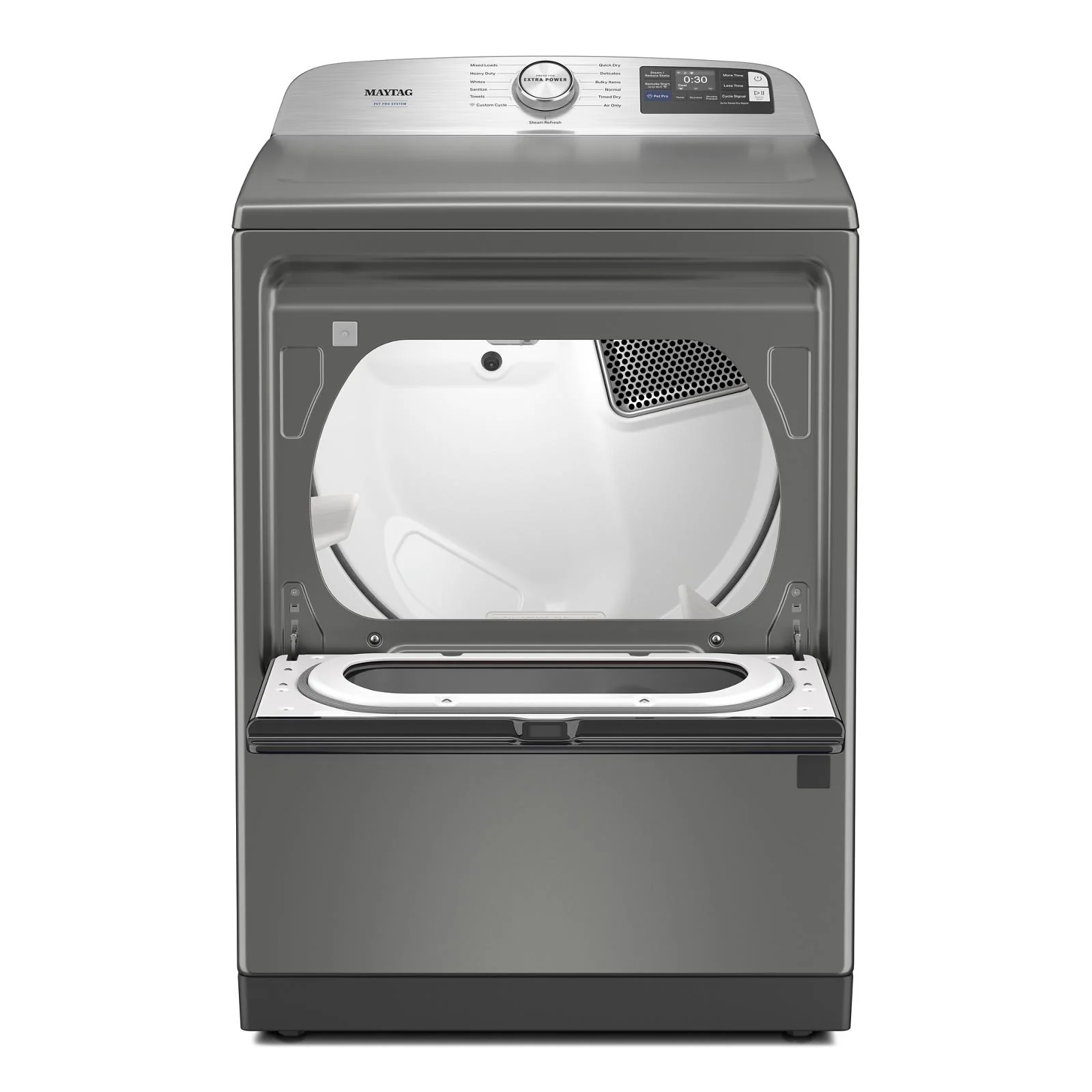 Maytag Silver Gas Dryer with Pet Pro (7.4 cu.ft.) - MGD7205RR - Image 4