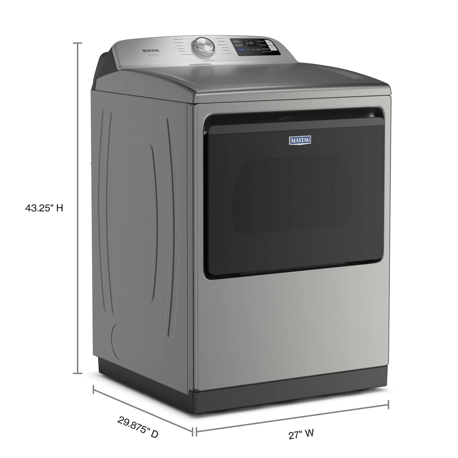 Maytag Silver Gas Dryer with Pet Pro (7.4 cu.ft.) - MGD7205RR - Image 7