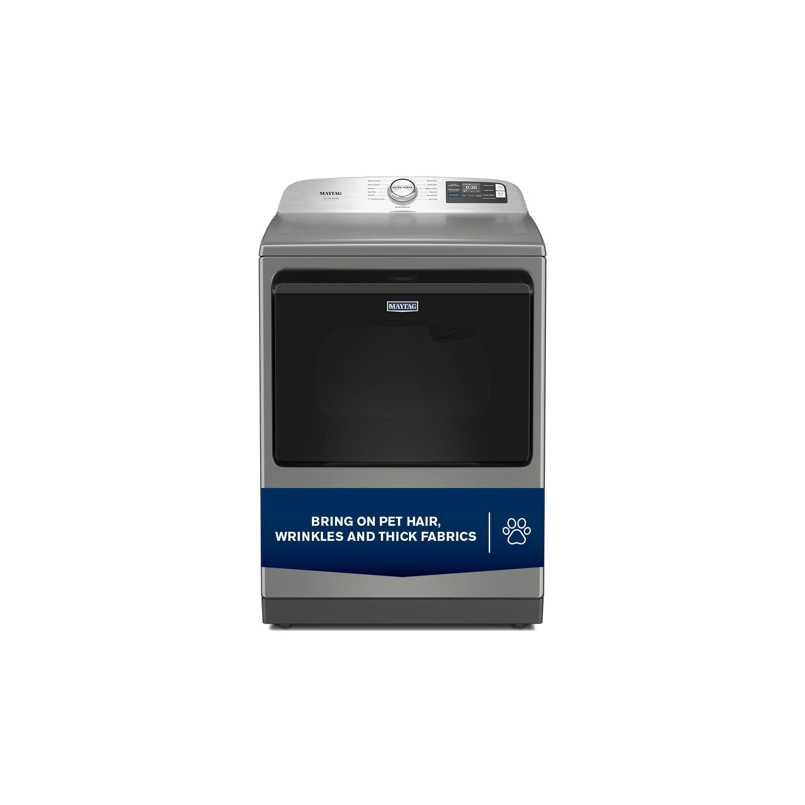 Maytag Silver Gas Dryer with Pet Pro (7.4 cu.ft.) - MGD7205RR - Image 9