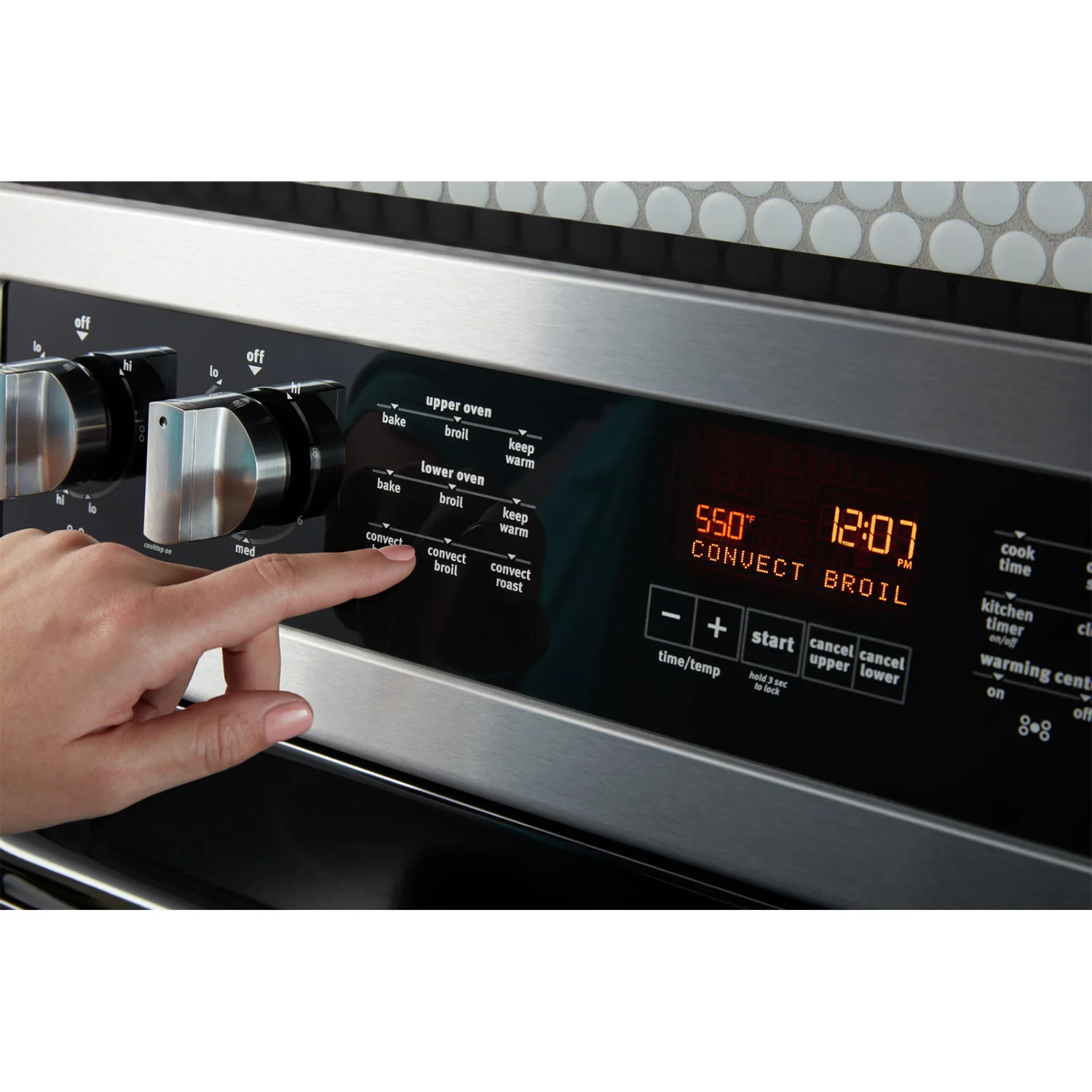 Maytag Stainless Steel Freestanding Electric Double Oven Range (6.7 Cu. Ft.) - YMET8800FZ - Image 7