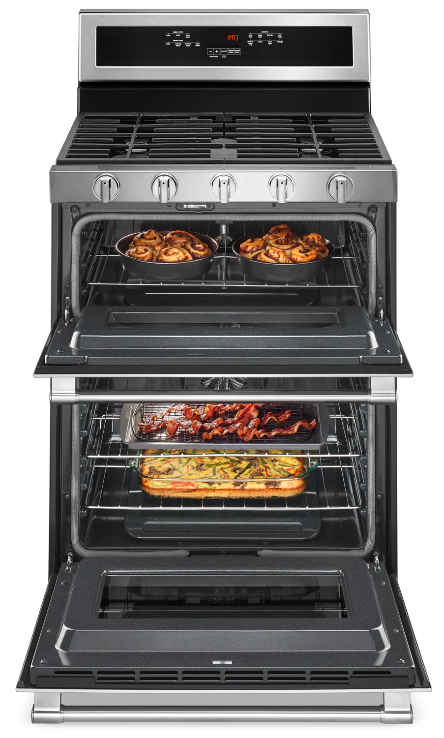 Maytag Stainless Steel Freestanding Gas Double Oven (6.0 Cu. Ft.) - MGT8800FZ - Image 3