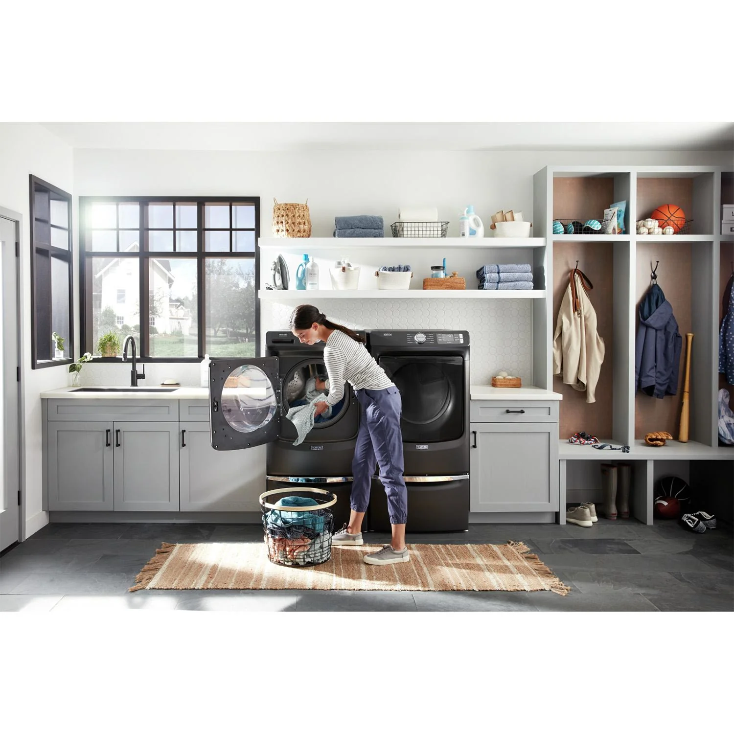 Maytag Volcano Black Front-Load Washer (5.5 cu. ft.) & Gas Dryer (7.3 cu. ft.) - MHW6630MBK/MGD6630MBK - Image 6