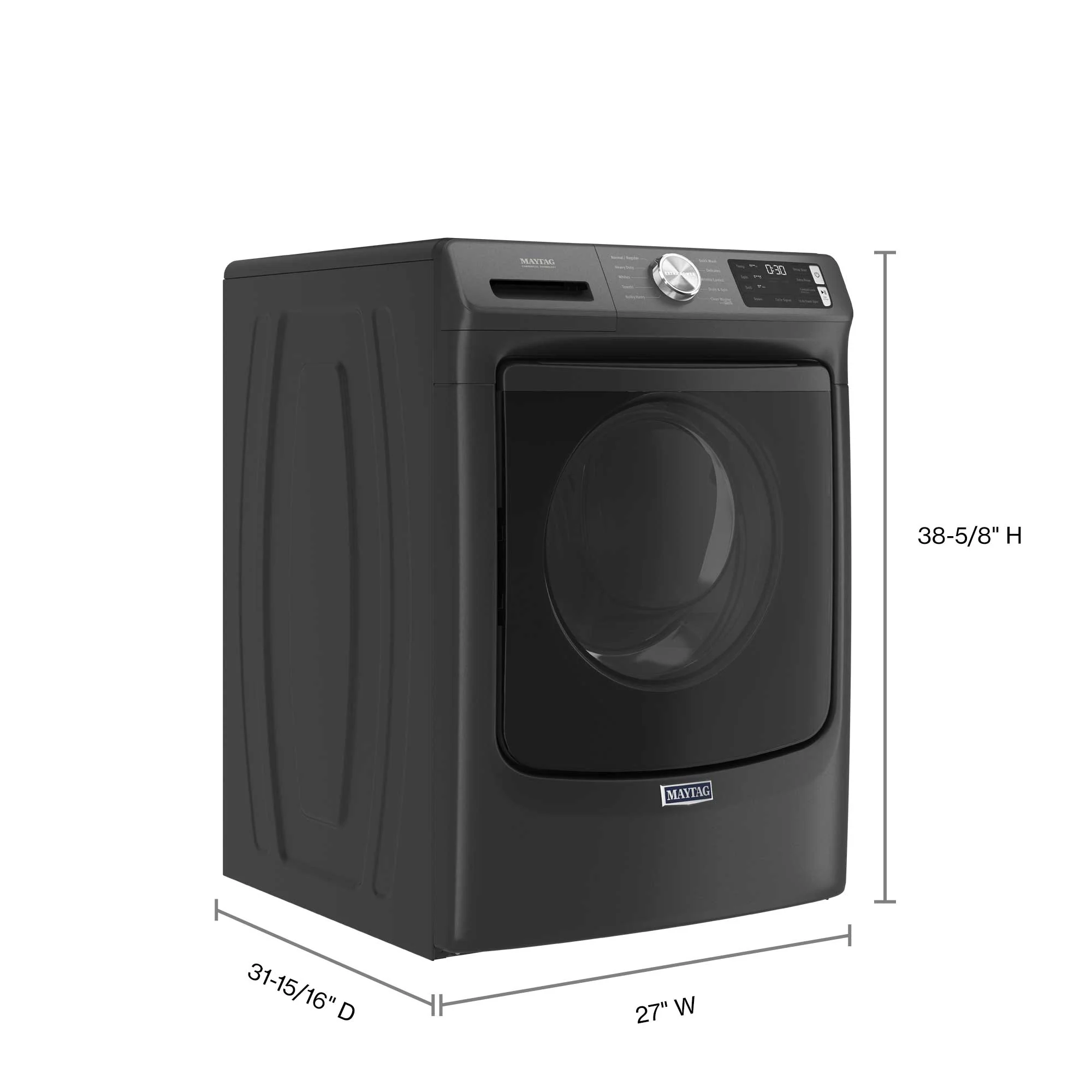 Maytag Volcano Black Front Load Washer with Extra Power and 12-Hr Fresh Spin™ (5.2 cu. ft.) - MHW5630MBK - Image 5