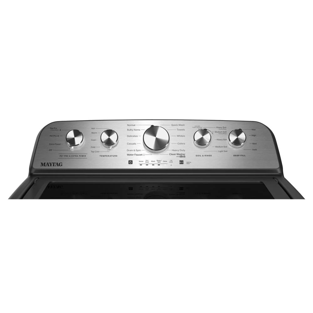 Maytag Volcano Black Top Load Agitator Washer (5.4 Cu. Ft. IEC) with Extra Power and Pet Pro Option - MTW5605RU - Image 5