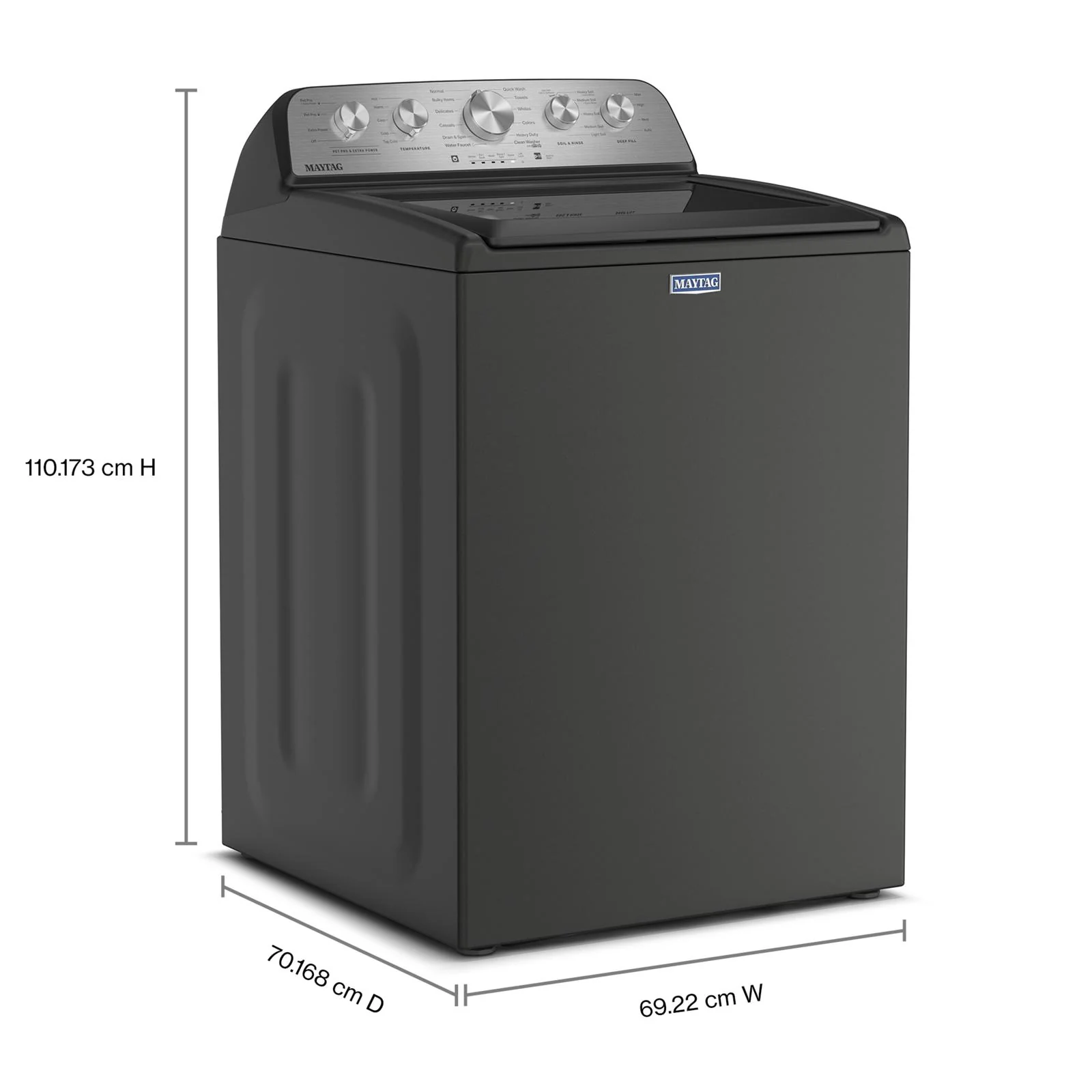 Maytag Volcano Black Top Load Washer (5.5 Cu. Ft. IEC) - MTW5600RU - Image 2