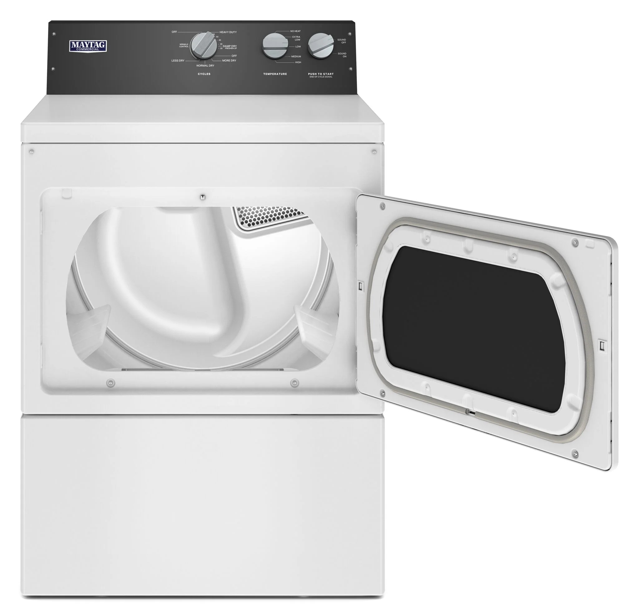 Maytag White Gas Commercial-Grade Residential Dryer (7.40 Cu Ft) - MGDP586KW - Image 3