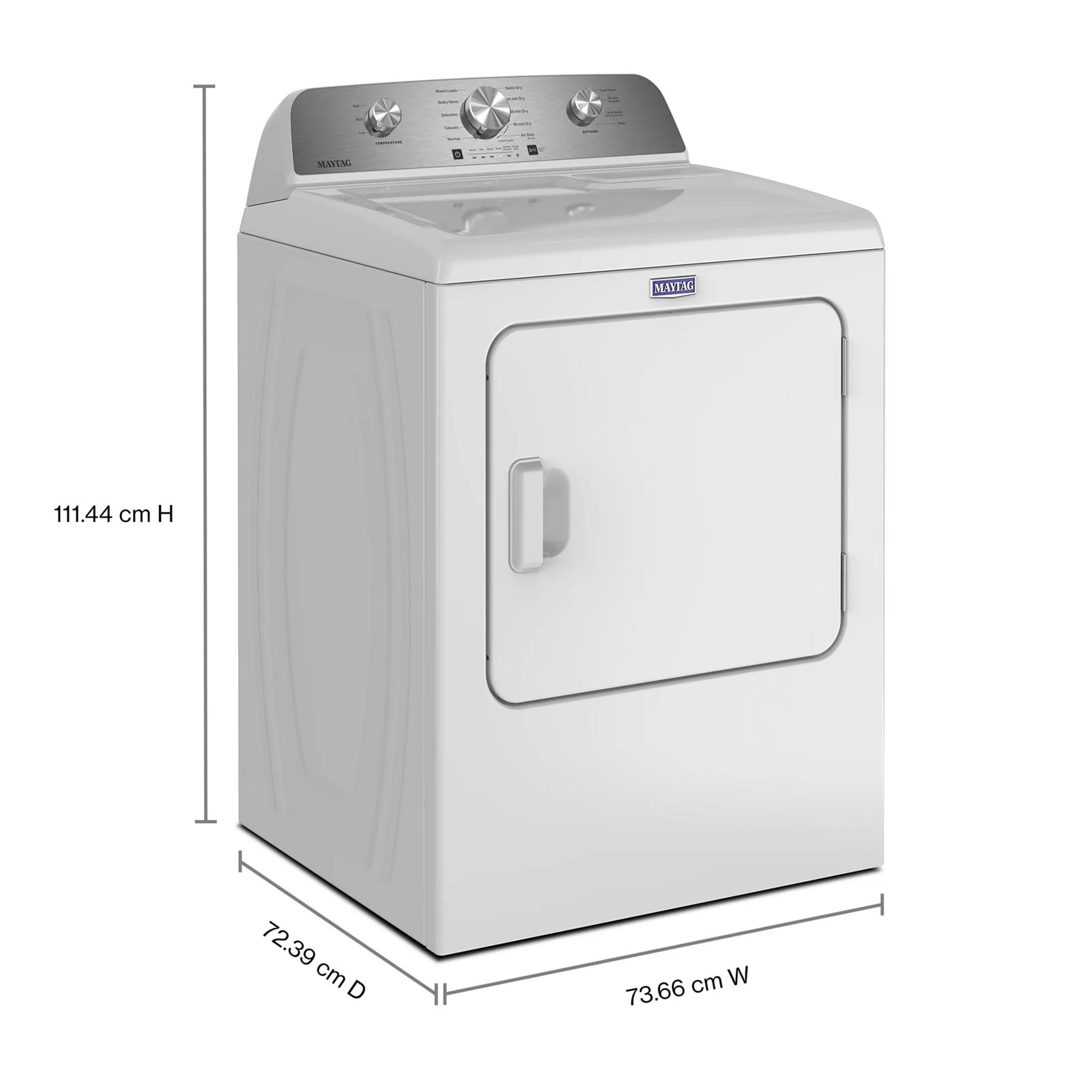 Maytag White Gas Dryer (7.0 Cu. Ft.) with Wrinkle Prevent Option - MGD4205SW - Image 2