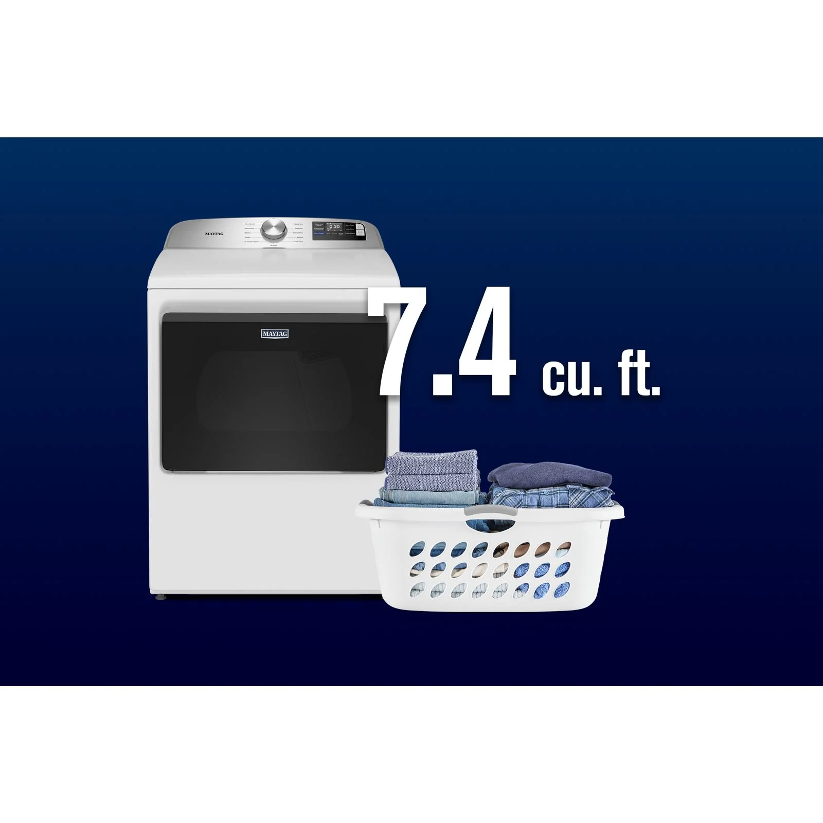 Maytag White Smart Electric Dryer (7.4 Cu. Ft.) with Extra Power Option - YMED6205RW - Image 12