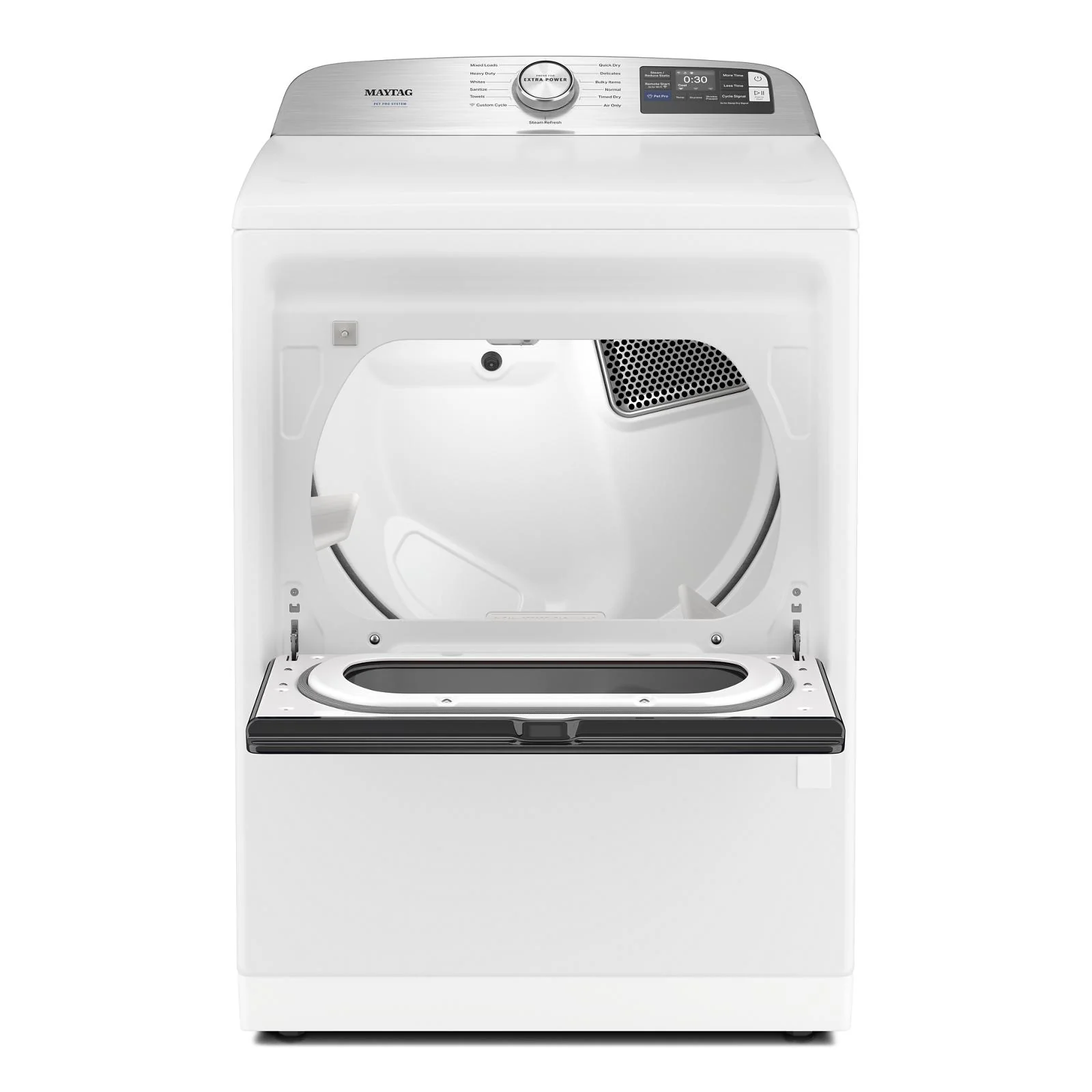 Maytag White Smart Electric Dryer (7.4 Cu. Ft.) with Pet Pro System - YMED7205RW - Image 4