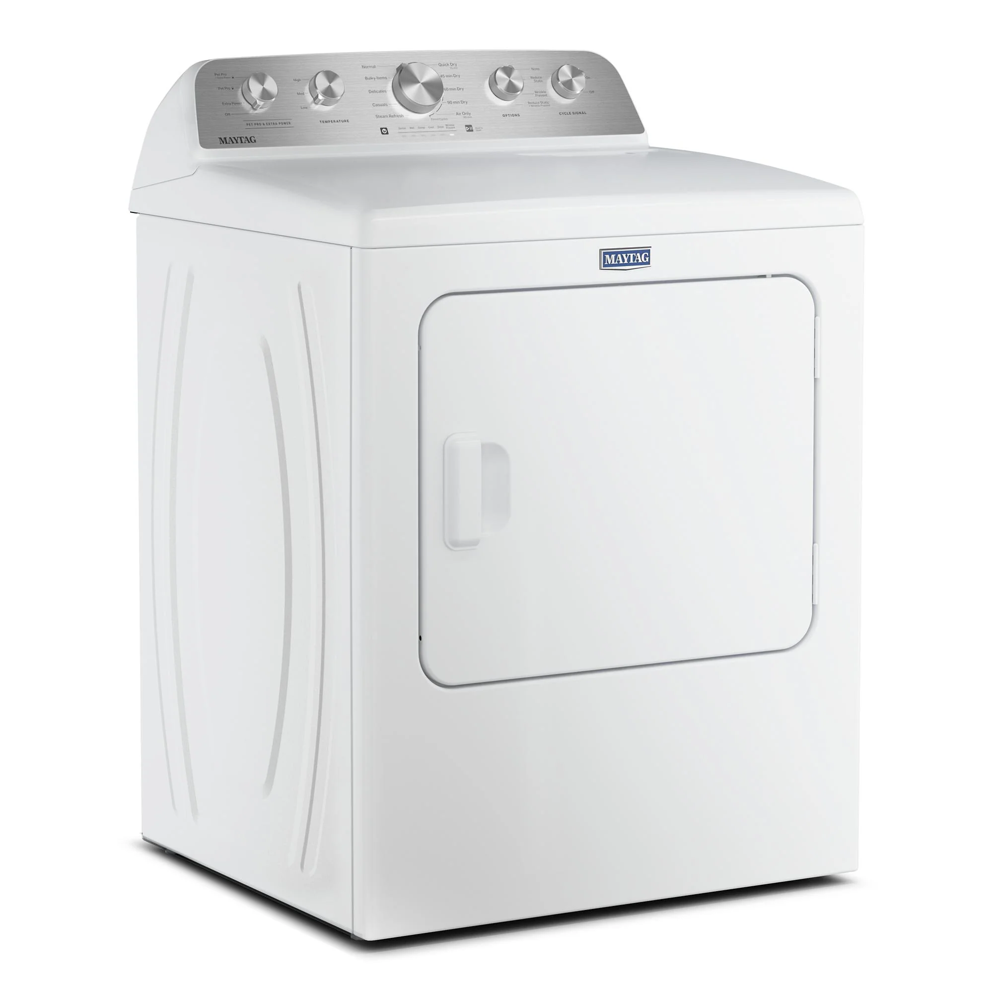Maytag White Steam Electric Dryer (7.0 Cu. Ft.) with Pet Pro Option - YMED5605RW - Image 3