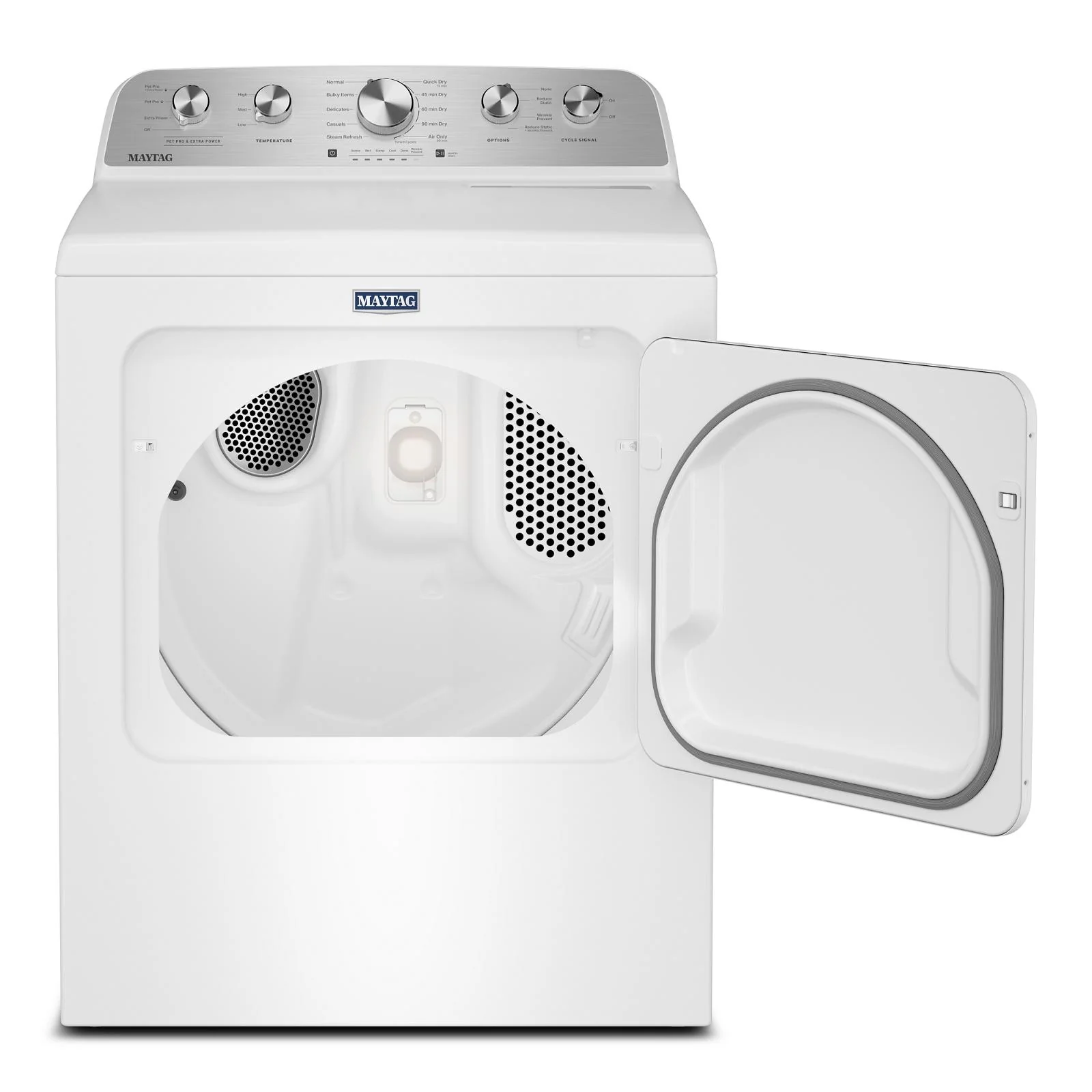 Maytag White Steam Electric Dryer (7.0 Cu. Ft.) with Pet Pro Option - YMED5605RW - Image 4