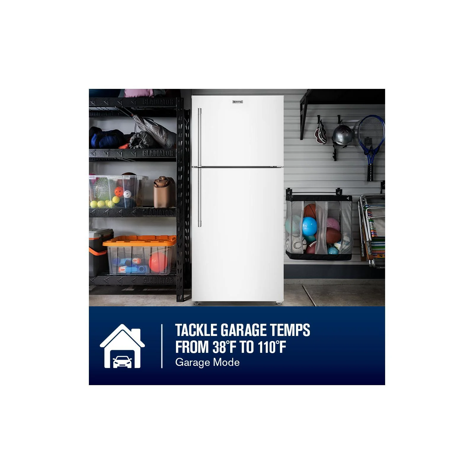 Maytag 30 " 19.3 Cu. Ft. White Top-Freezer Refrigerator - MRTX5119SW - Image 9