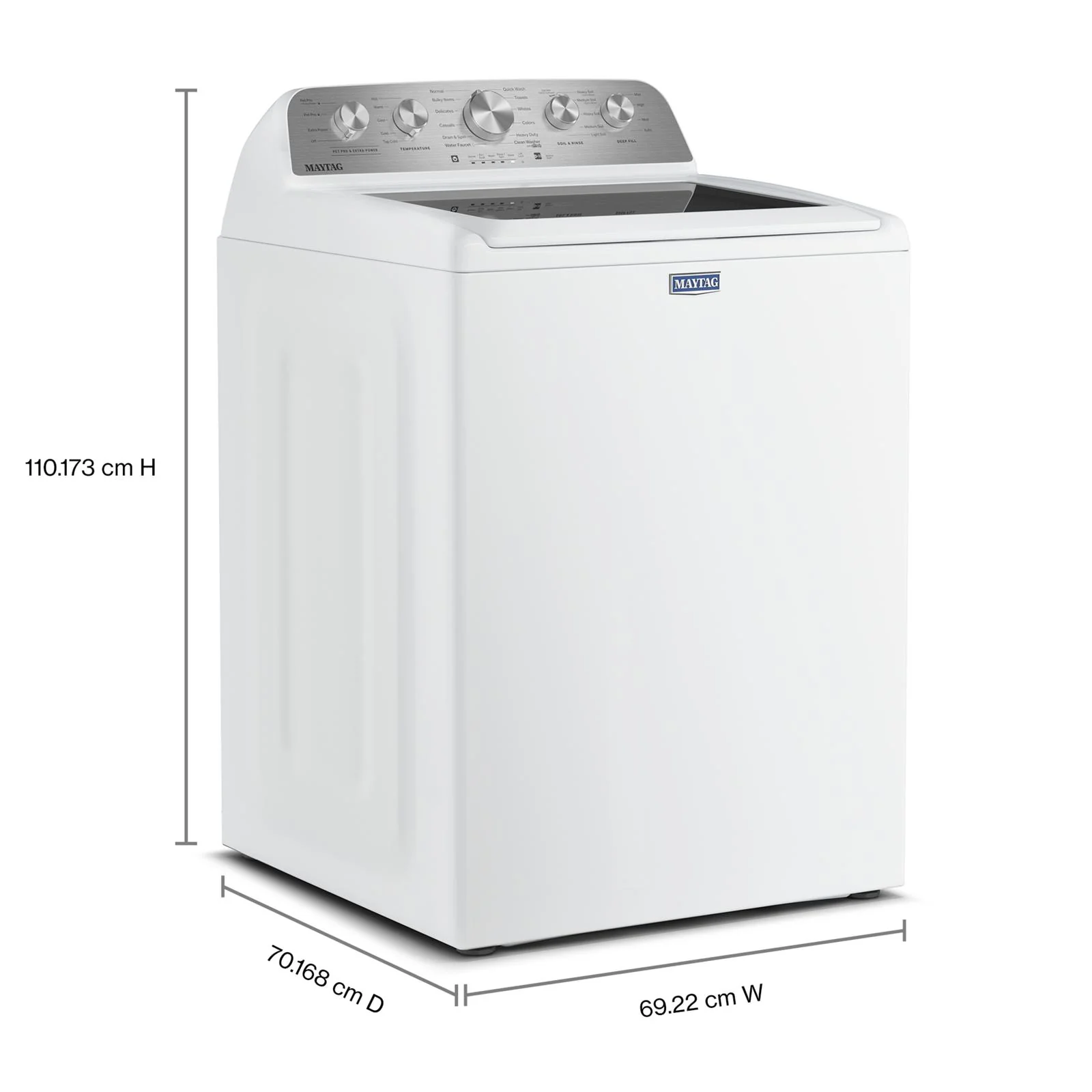 Maytag White Top Load Washer (5.5 Cu. Ft. IEC) - MTW5600RW - Image 2