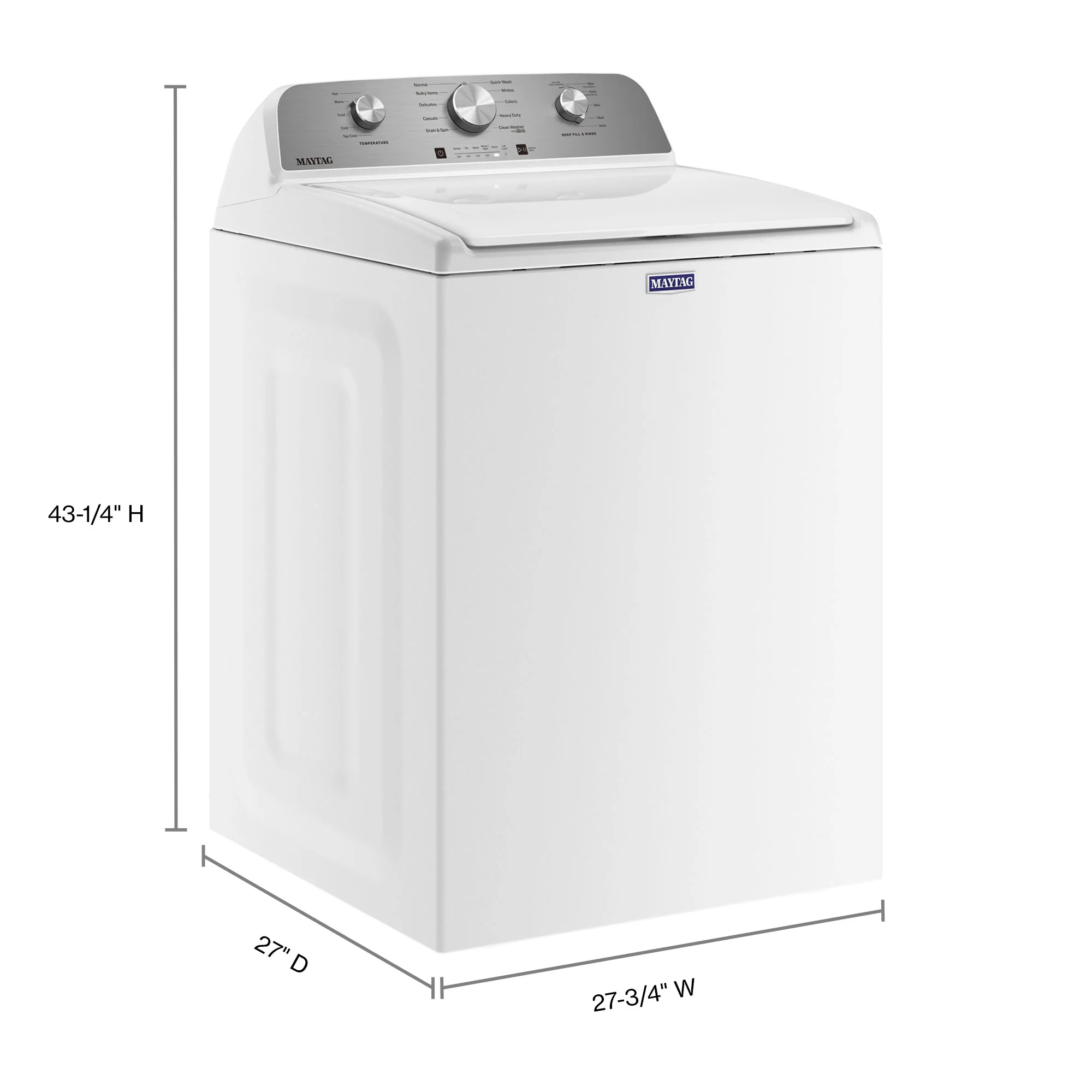 Maytag White Top Load Washer with Deep Fill - (5.2 cu. ft.) - MVW4505MW - Image 6