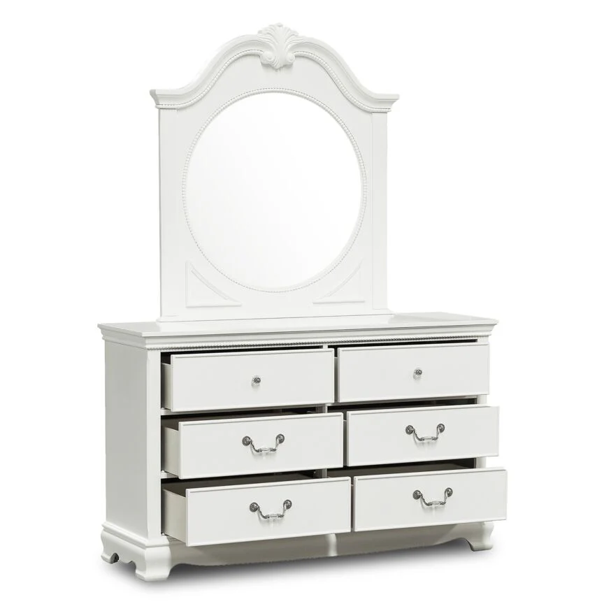 Melanie 6-Drawer Dresser - White - Image 4