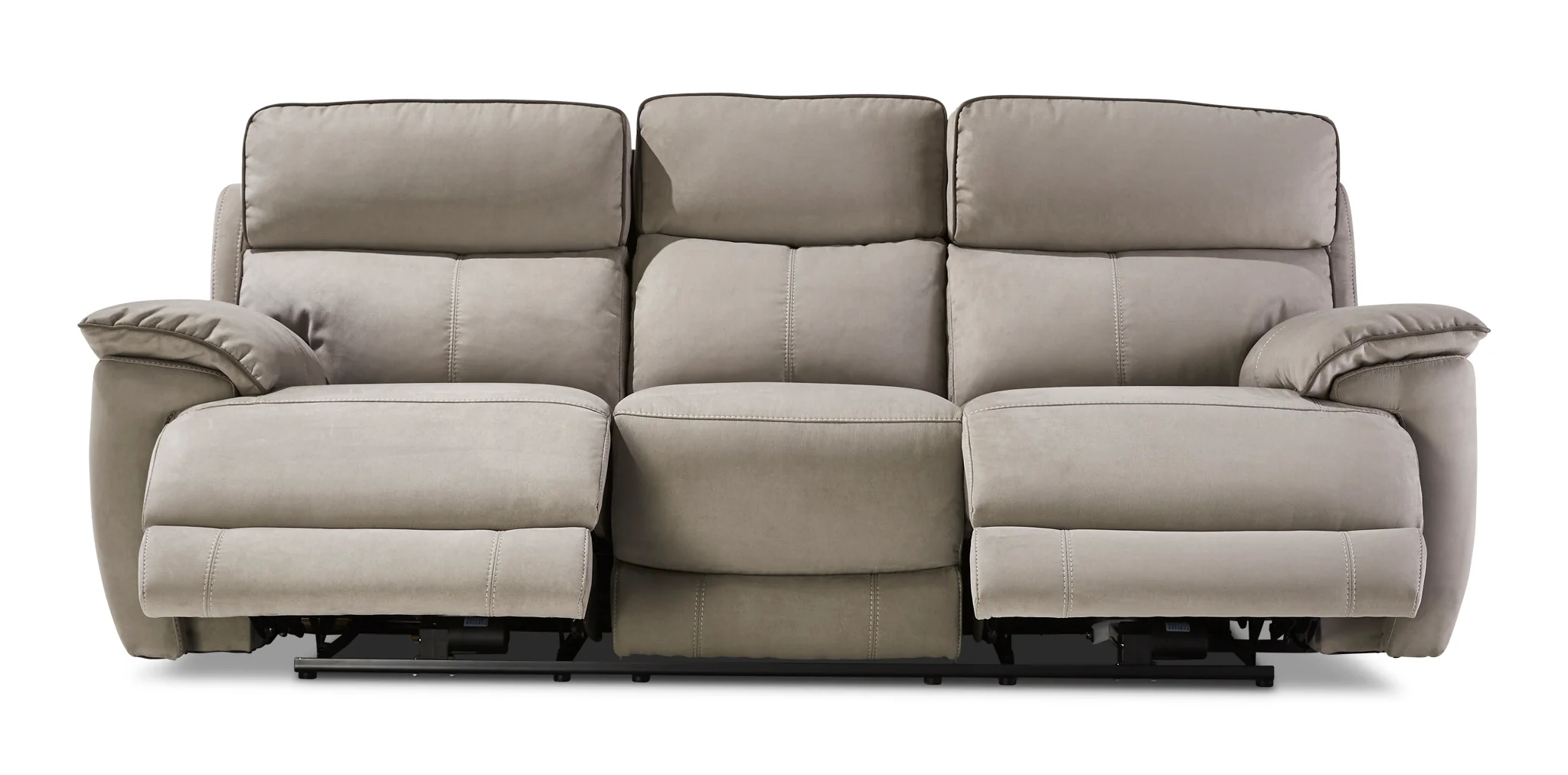 Memphis Dual Power Reclining Sofa - Silver Grey - Image 3
