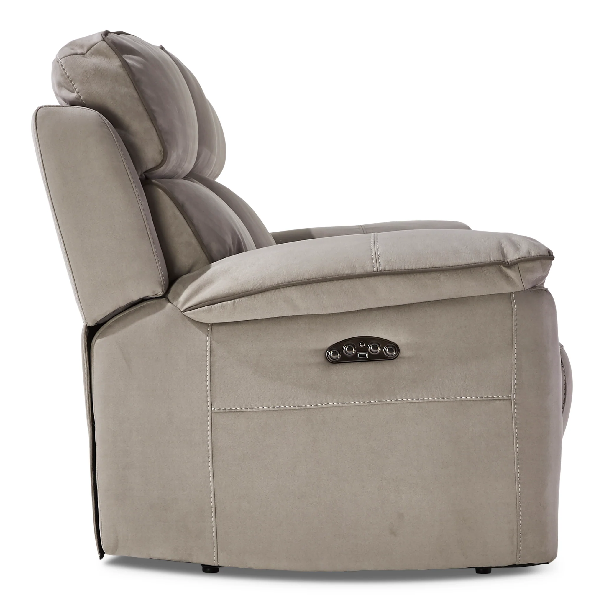 Memphis Dual Power Reclining Sofa - Silver Grey - Image 4