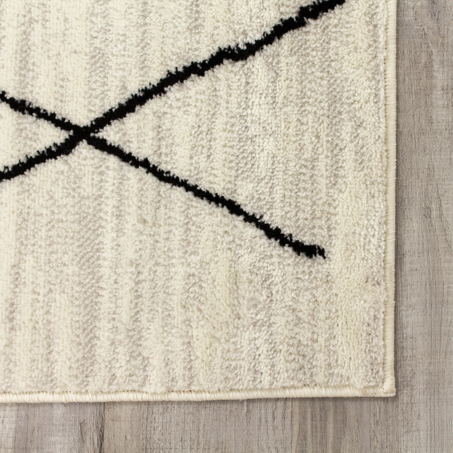 Meridian Pen-Drawn Trellis Lines Area Rug - 5' X 8' - Grey - Image 5