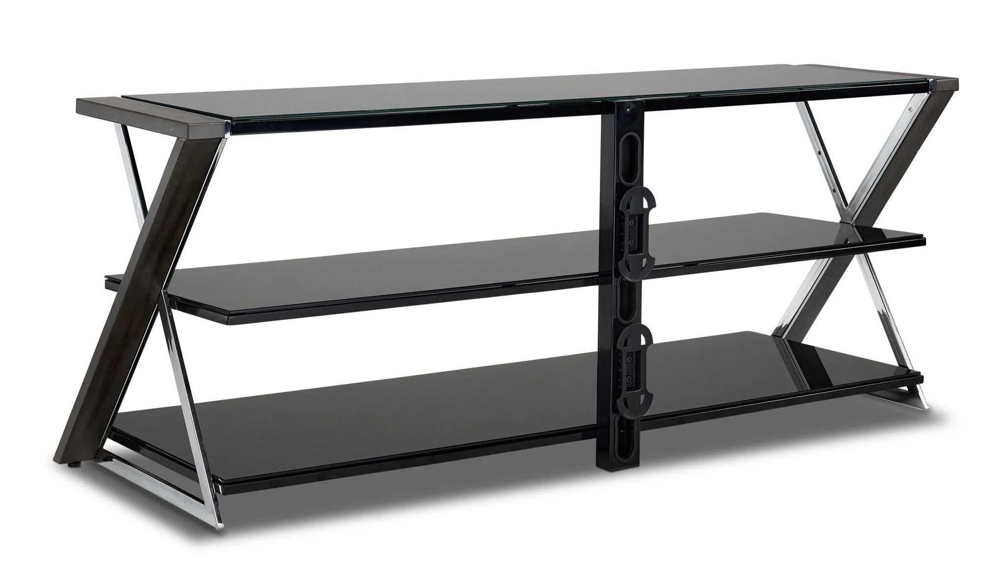 Merlot 60 " TV Stand - Black, Grey - Image 3