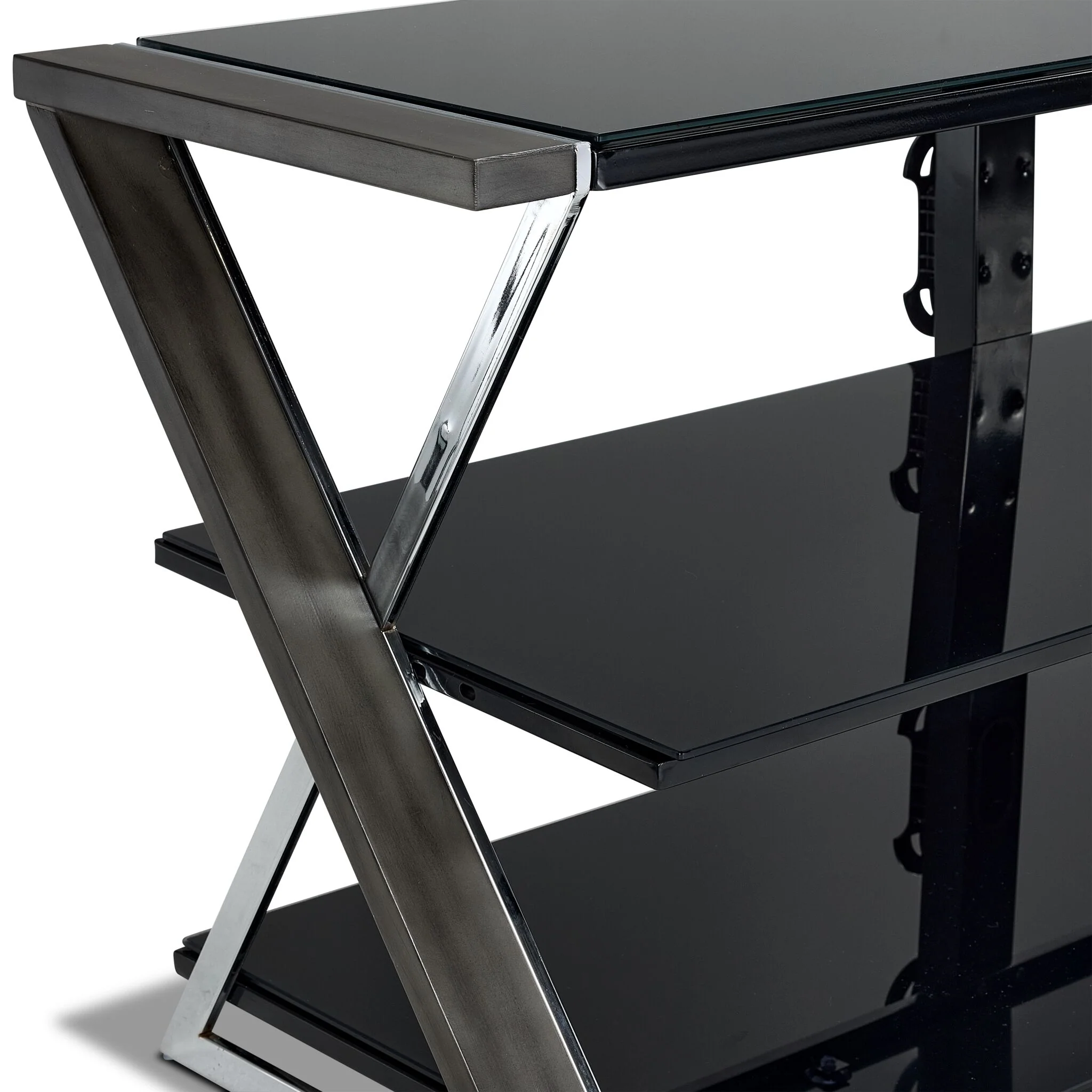 Merlot 60 " TV Stand - Black, Grey - Image 4