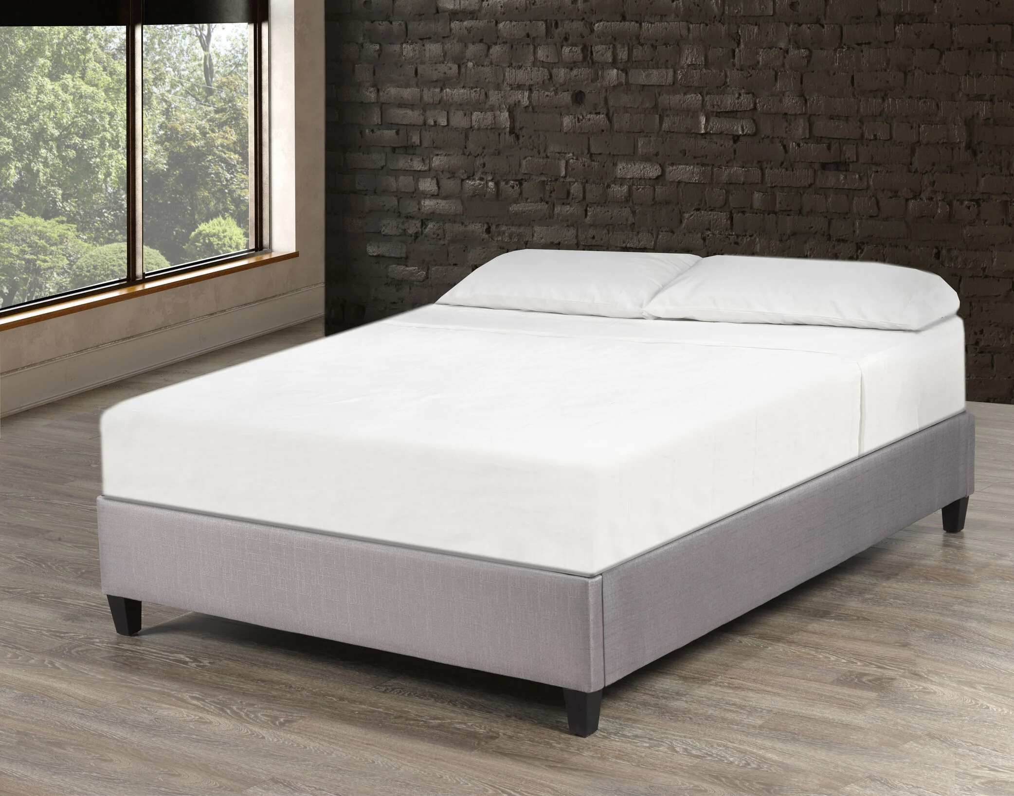 Meyer Twin Platform Bed Base - Grey - Image 2