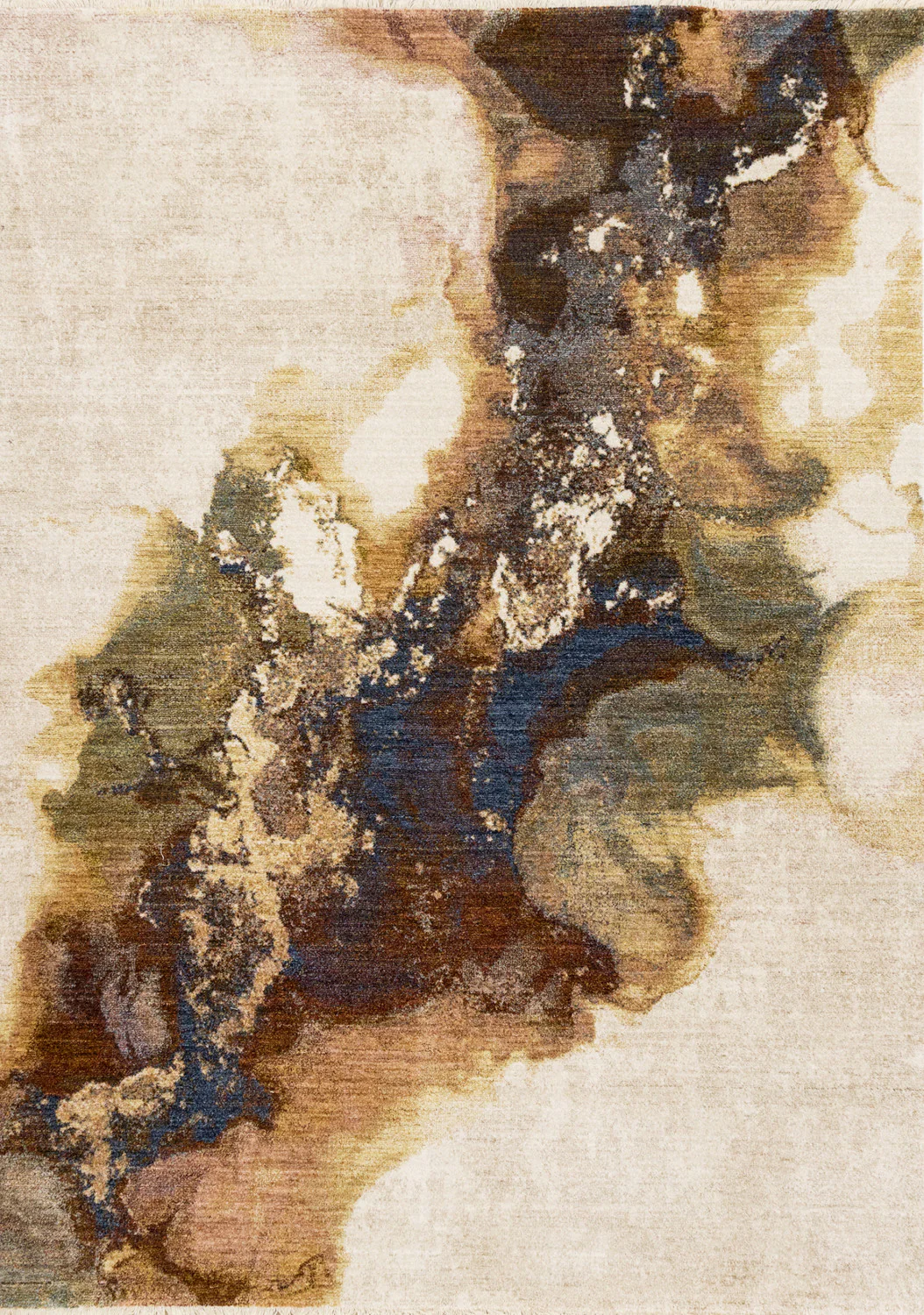 Micah Modern Galaxy Area Rug - 5' X 8' - Cream/Grey/Blue