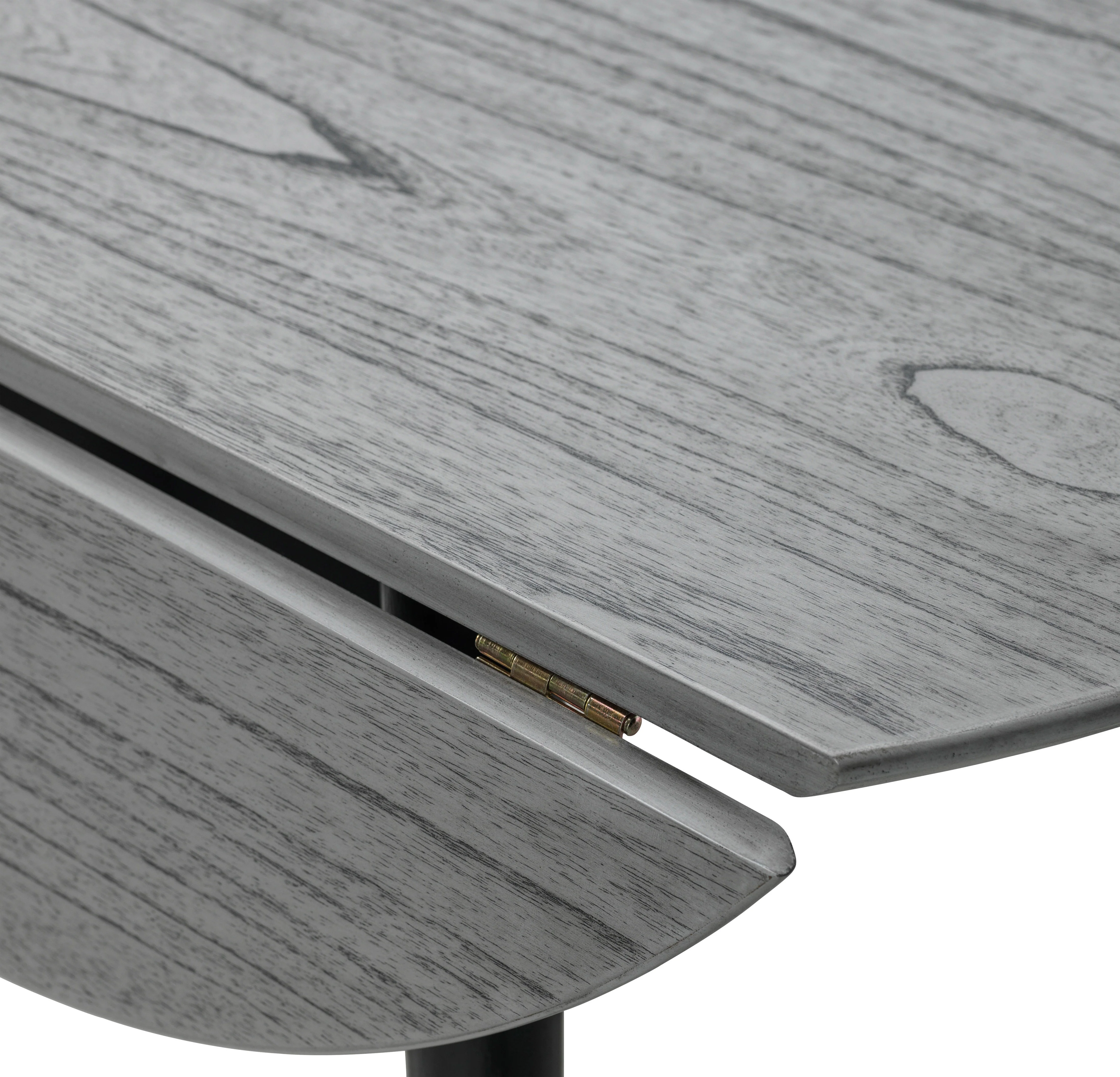 Midland Dining Table with Drop Leaf - Grey, Black - Image 4
