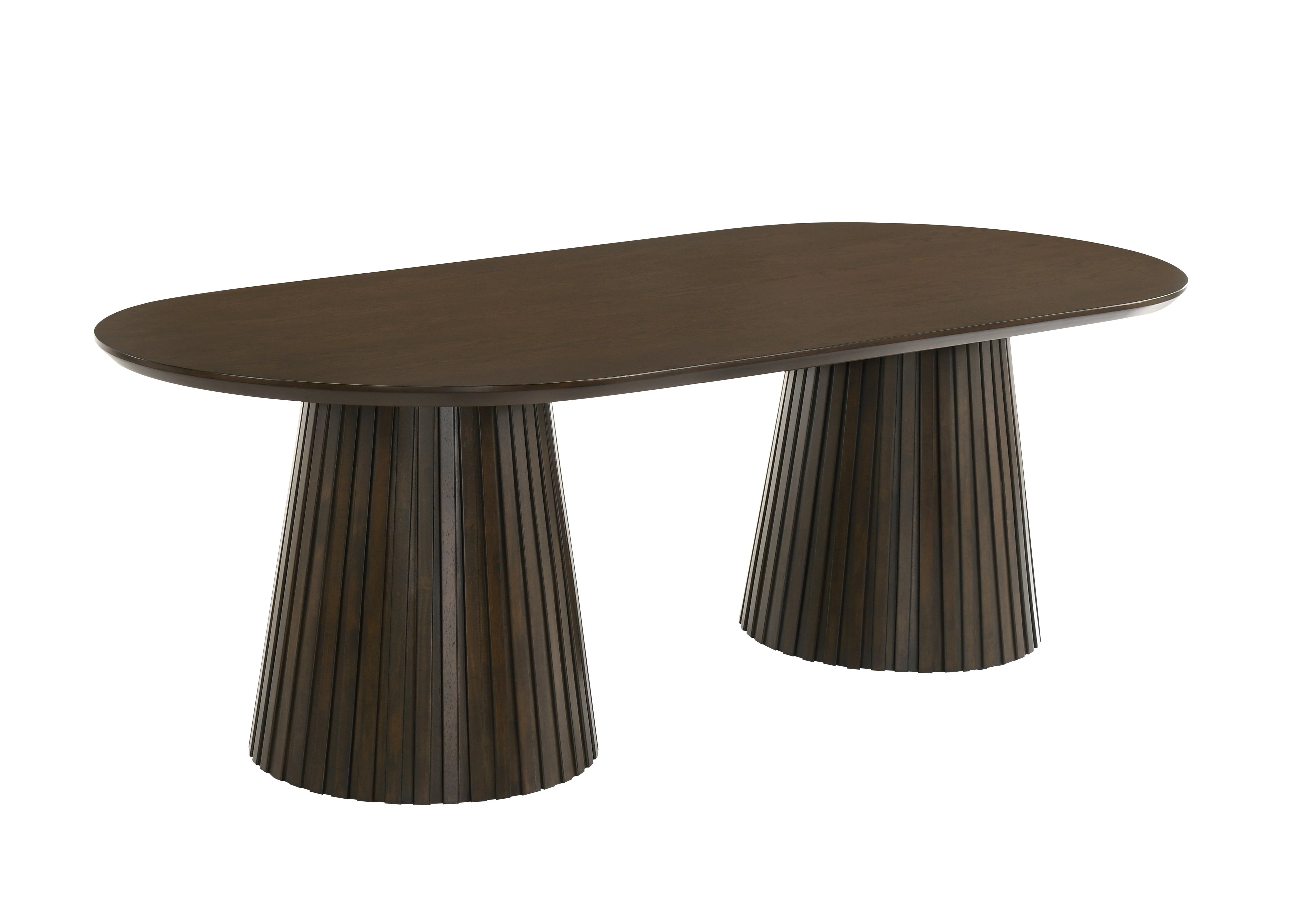 Mikael 7-Piece Oval Dining Set - Grey, Weathered Oak - Image 3
