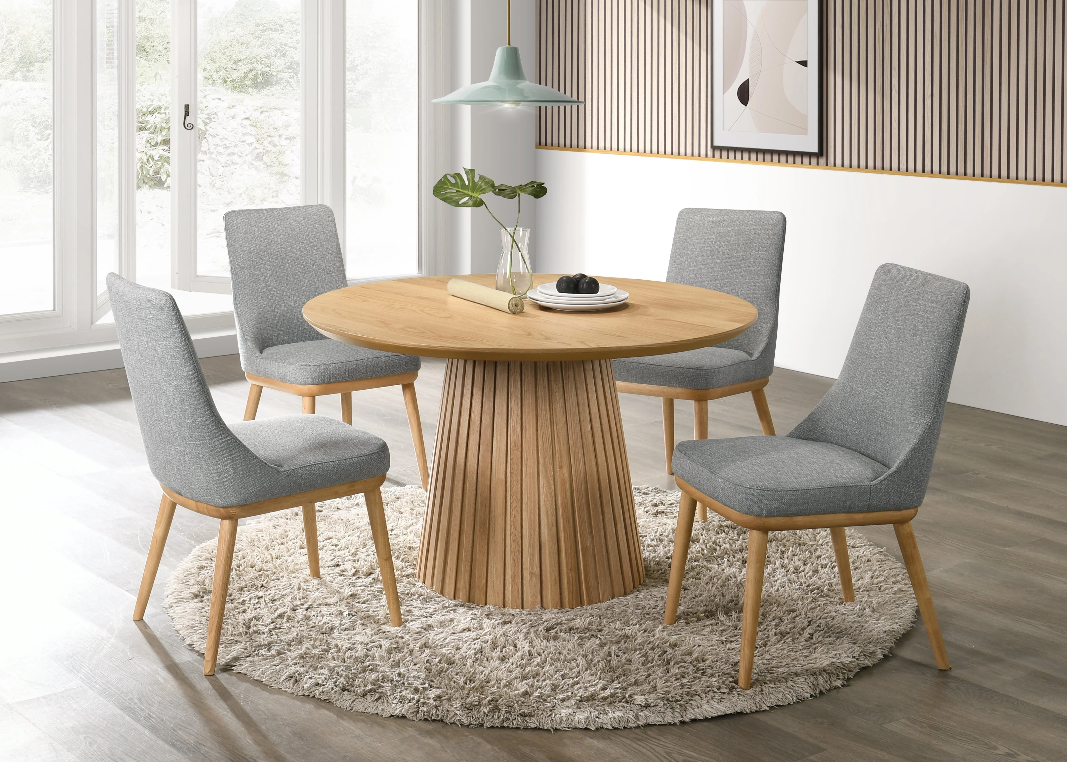Mikael Round Dining Table - Light Oak - Image 2