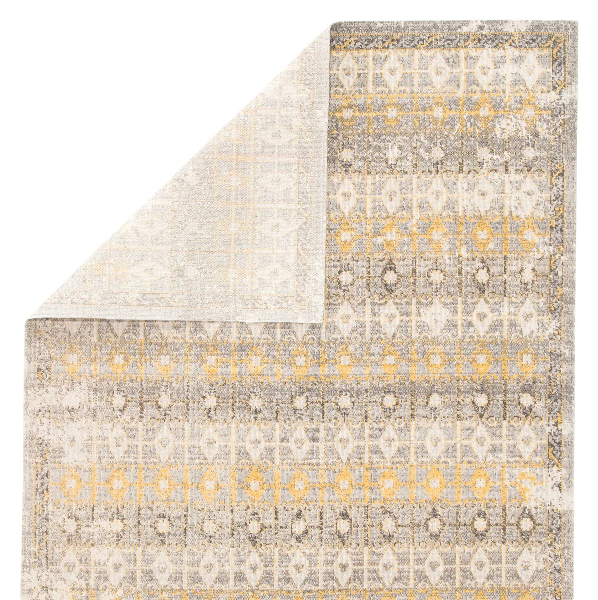 Mikras IV Area Rug - 8'10" X 12' - Light Grey/Yellow - Image 4