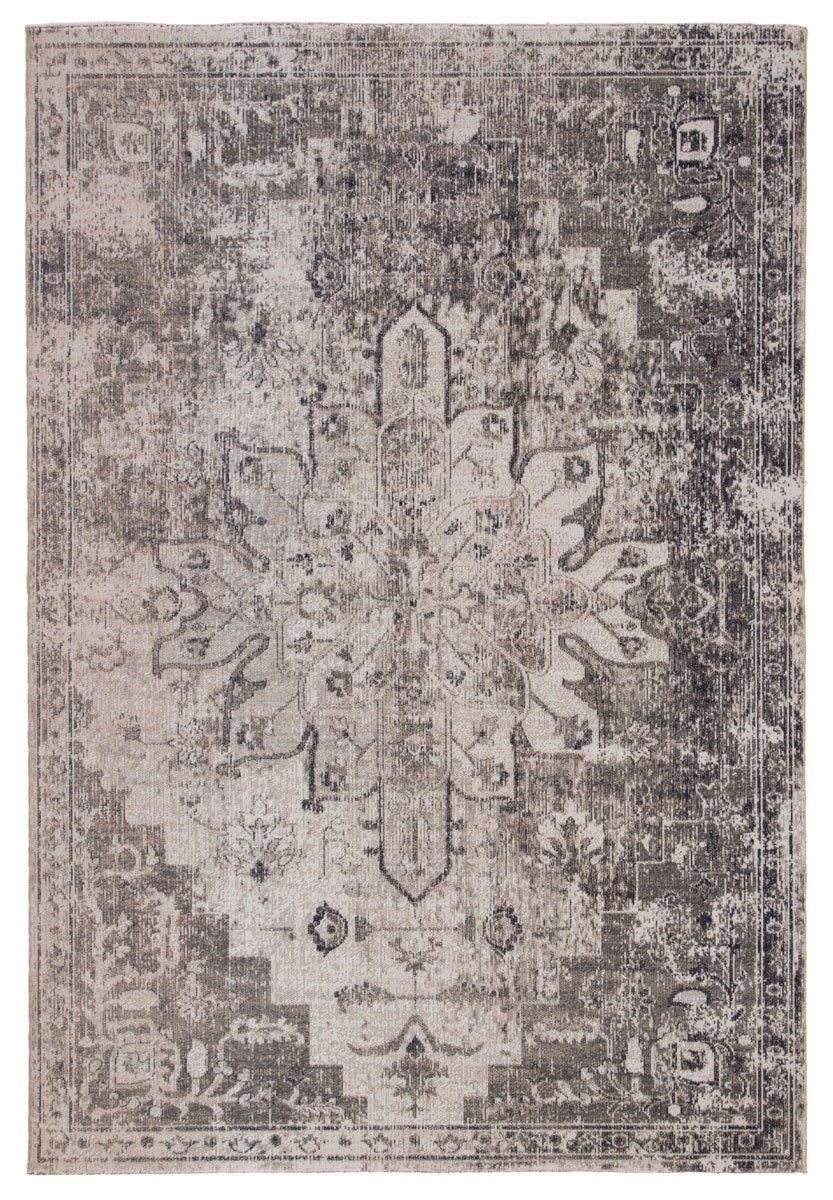 Mikras V Area Rug - 10' X 14' - Grey/Ivory