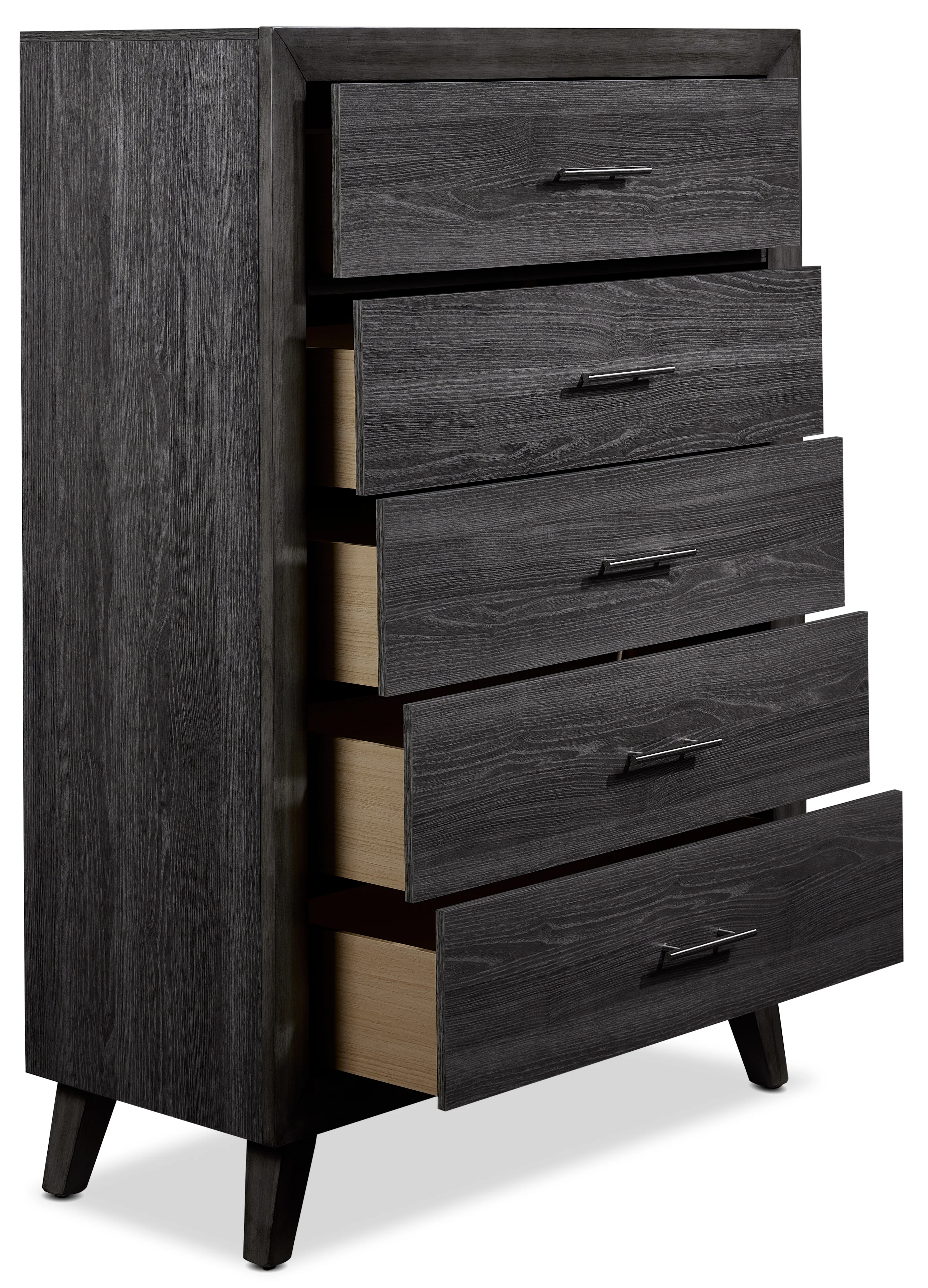 Miller 5-Piece King Panel Bedroom Package - Grey - Image 4