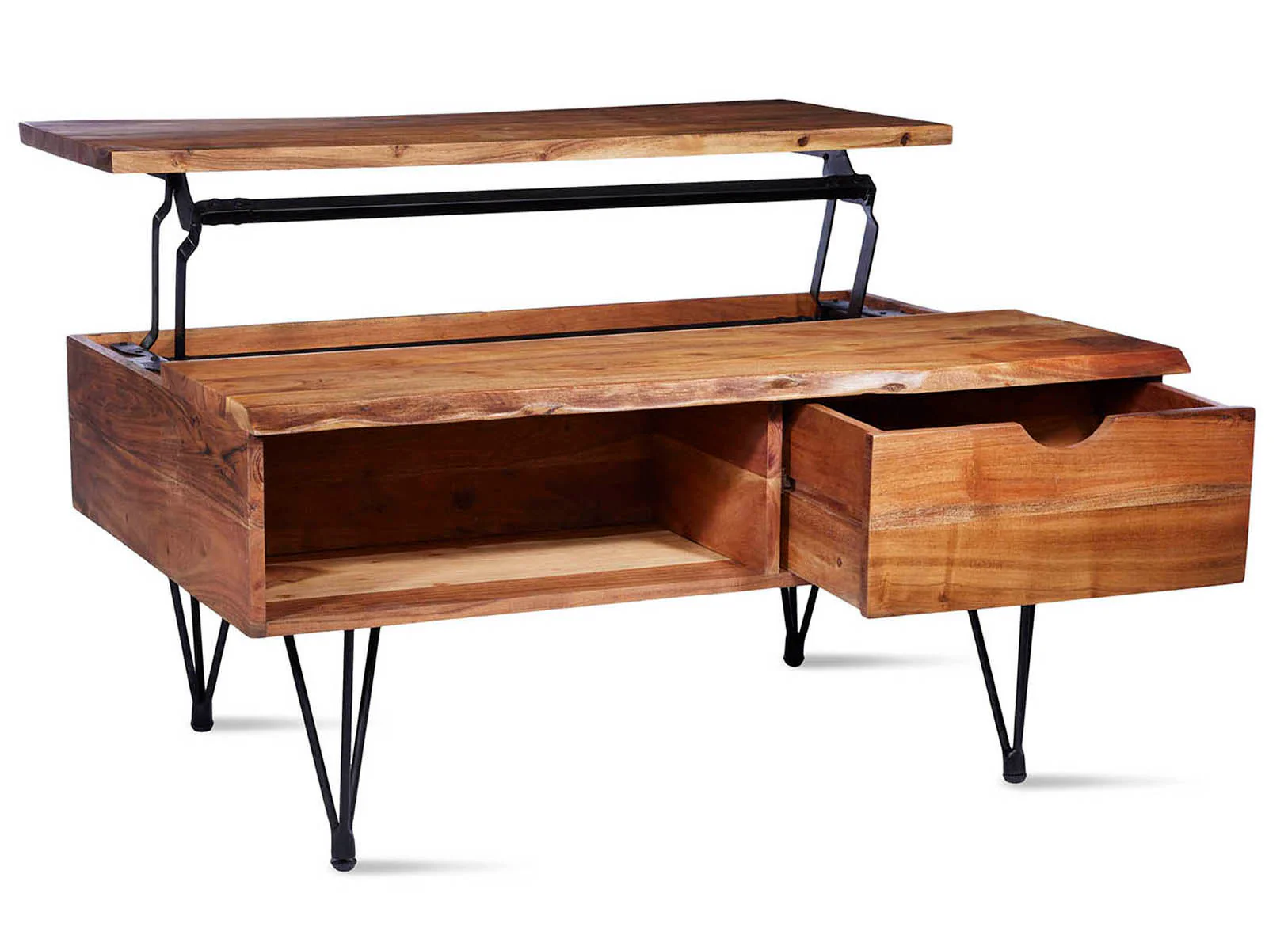 Milo 40" Lift Top Coffee Table - Natural - Image 4