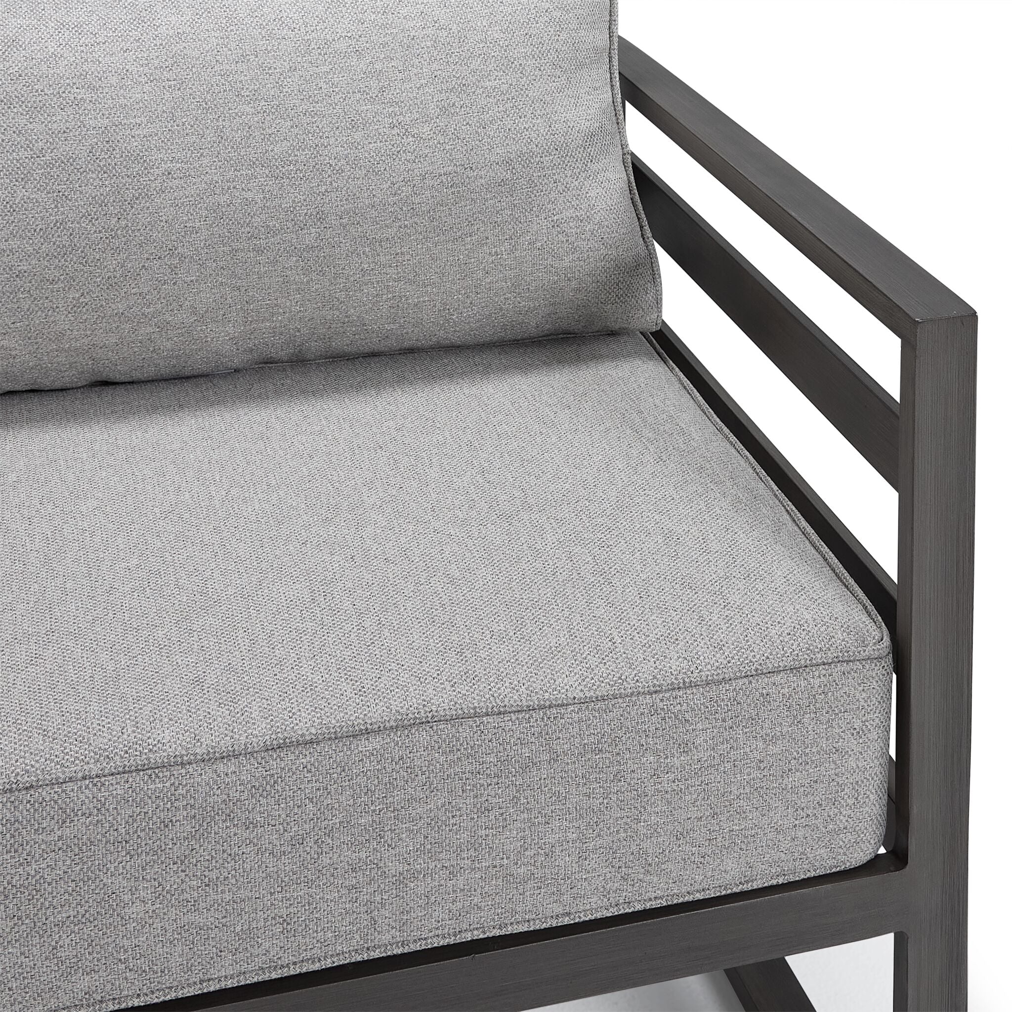 Milos 4 - Piece Outdoor Sectional - Grey - Image 3