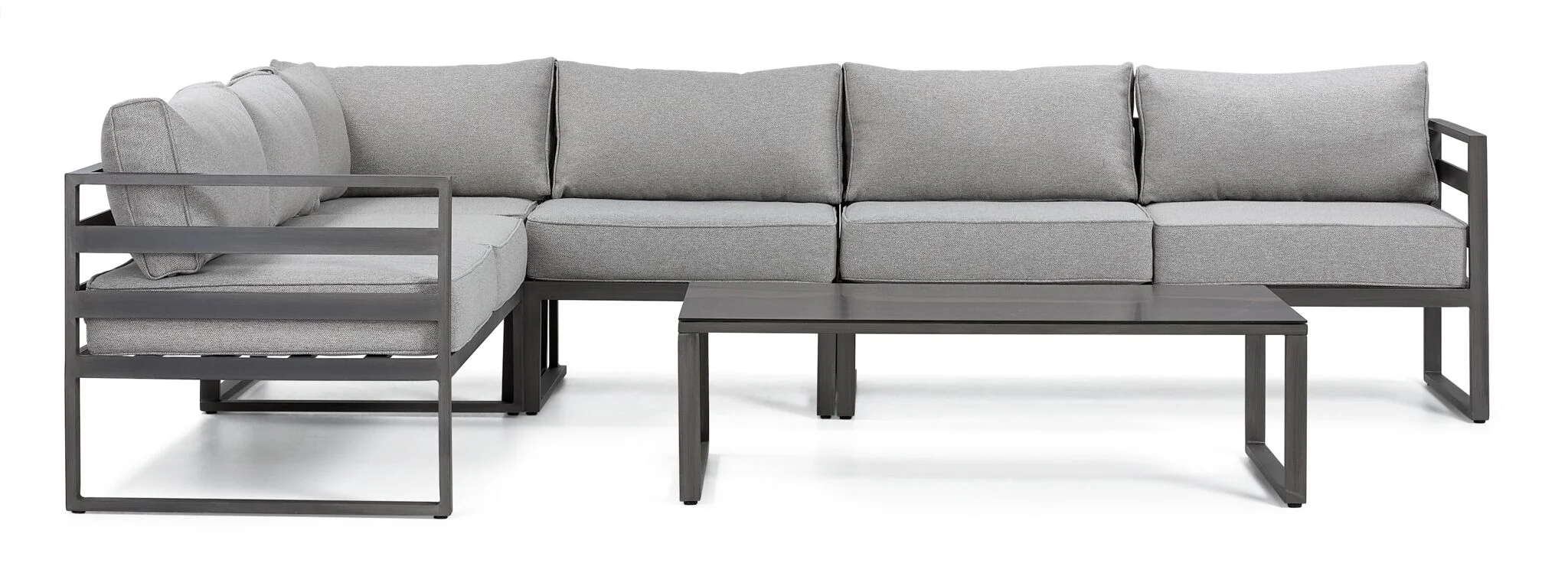 Milos 5 - Piece Outdoor Sectional - Grey - Image 2