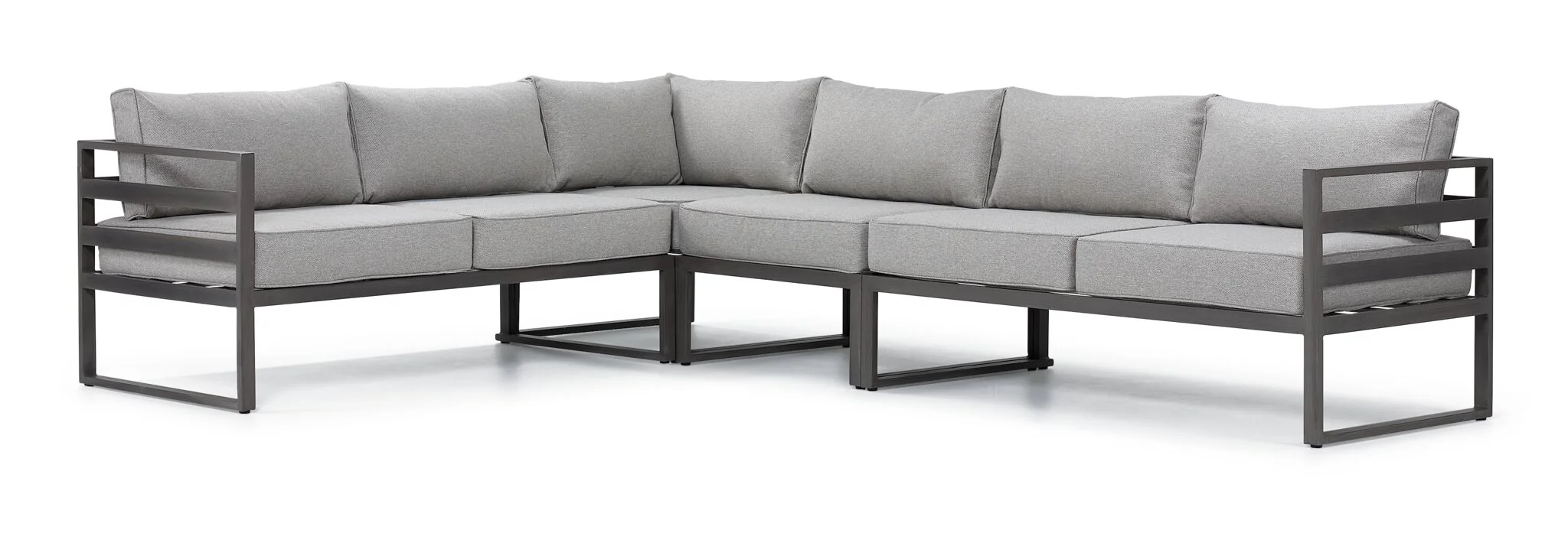 Milos 6 - Piece Outdoor Sectional - Grey - Image 2