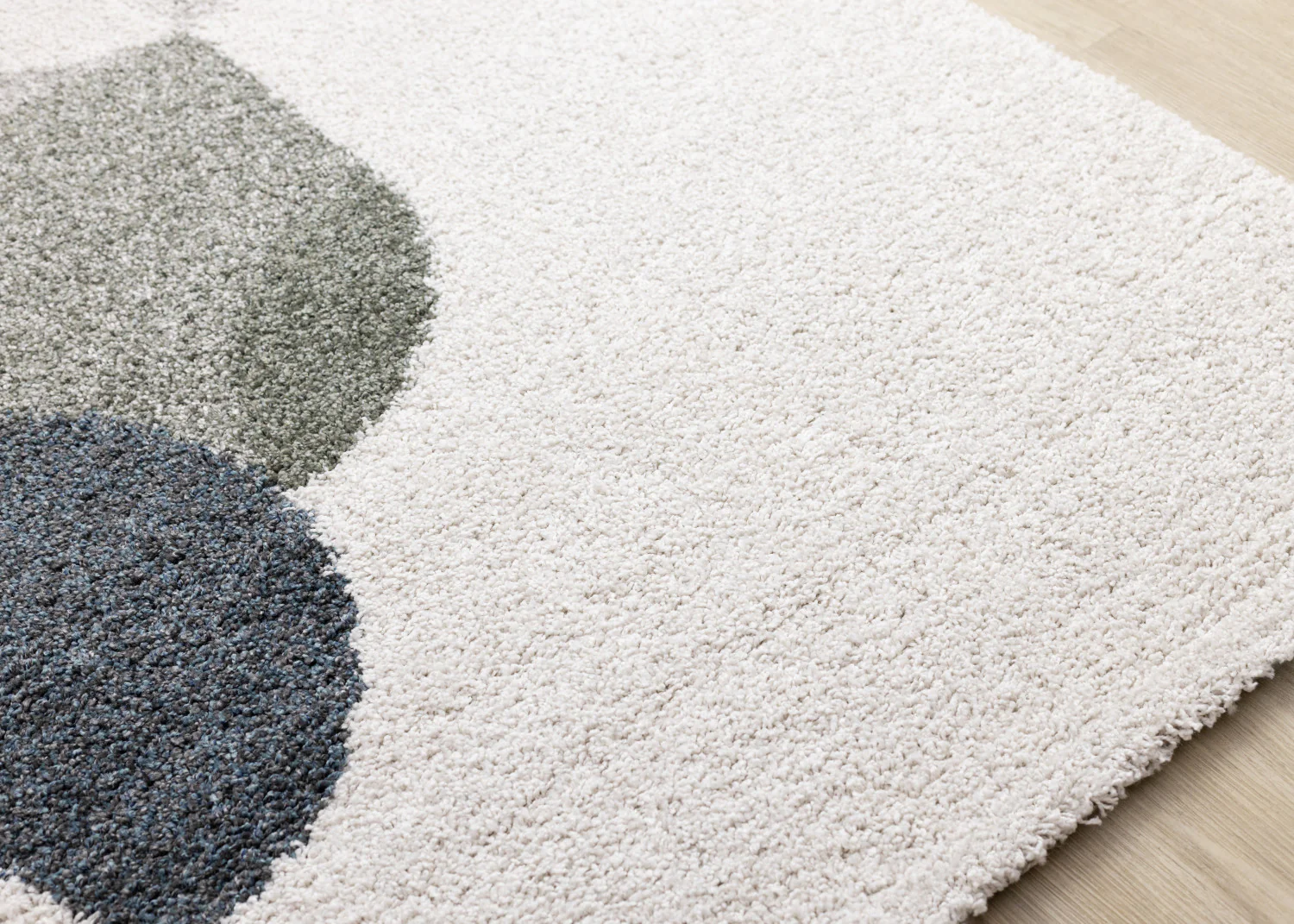 Misha Modern Geometric Area Rug - 8' X 11' - White/Grey - Image 4