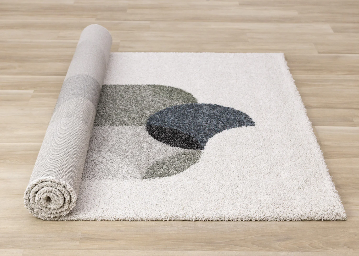 Misha Modern Geometric Area Rug - 8' X 11' - White/Grey - Image 8