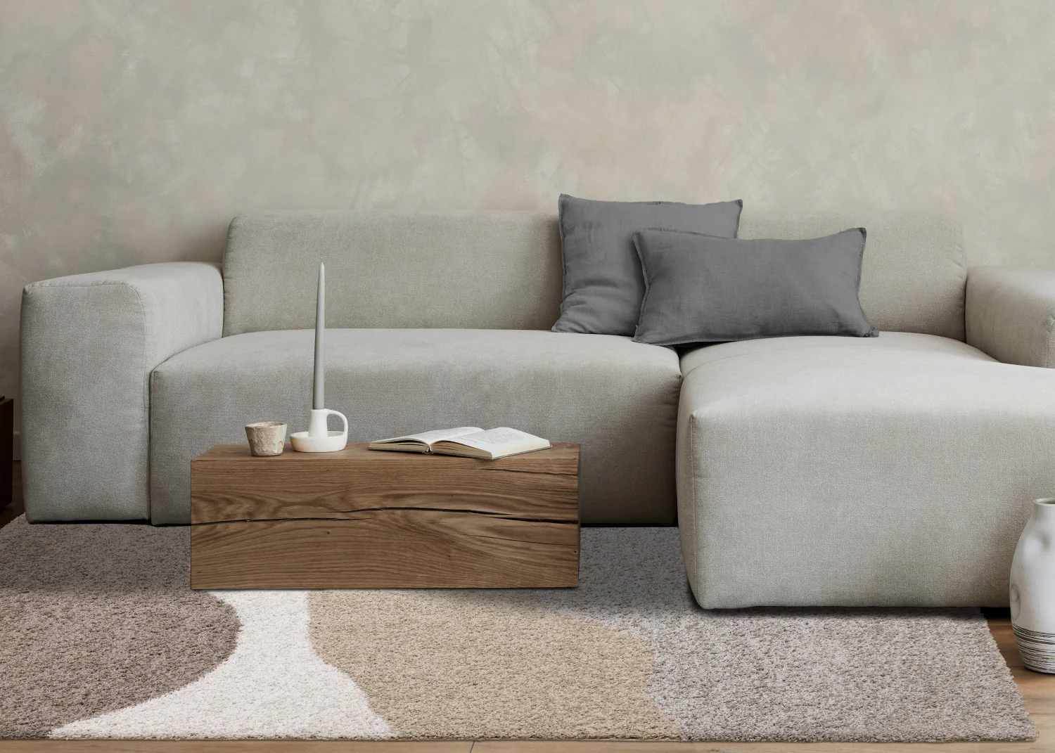 Misha Soft Modern Area Rug - 5' X 8' - Grey/Taupe - Image 3